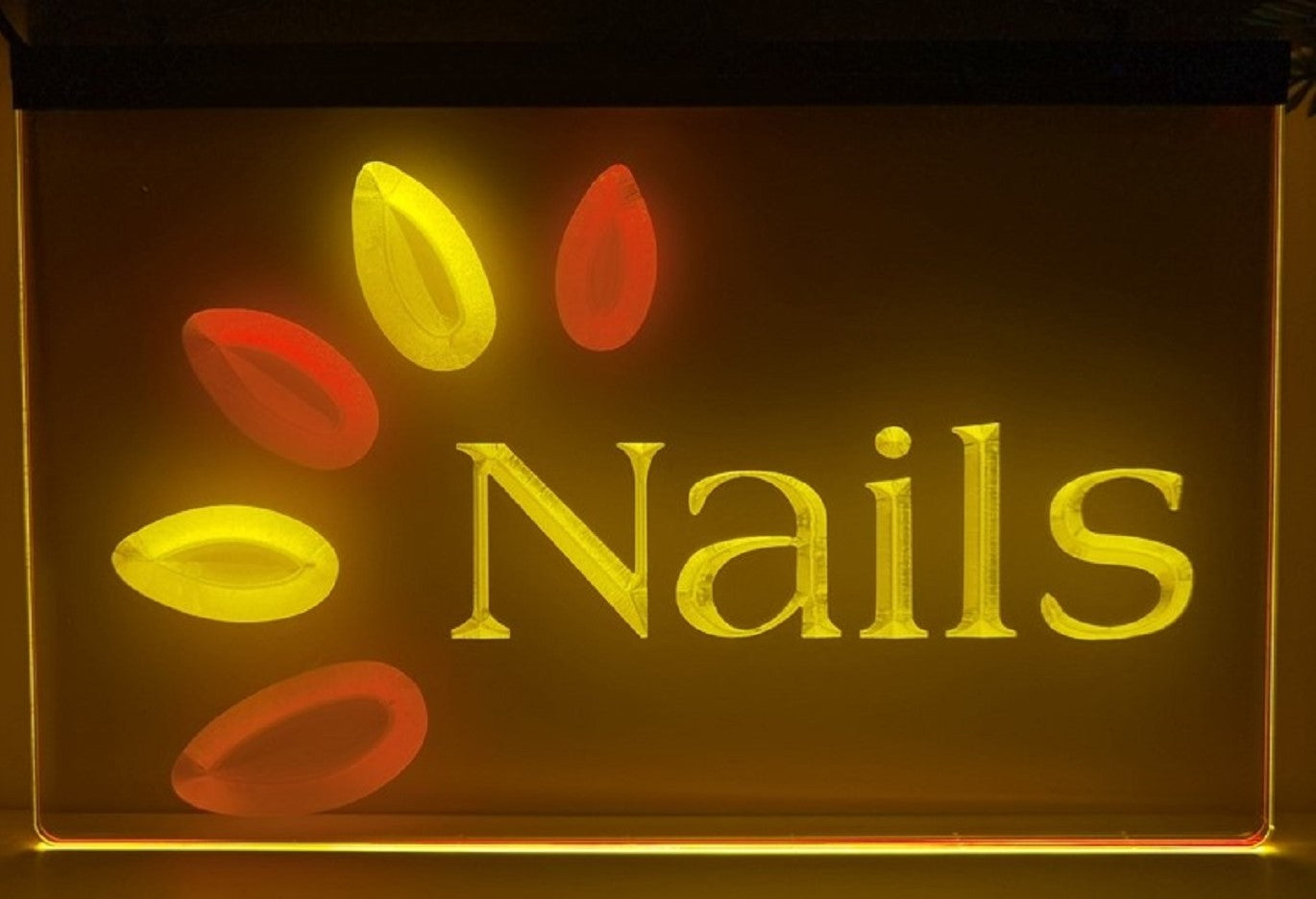 Nails Led Neon Sign Dual Color Spa Beauty Pedicure Salon Decor Wall Hanging OR Desktop