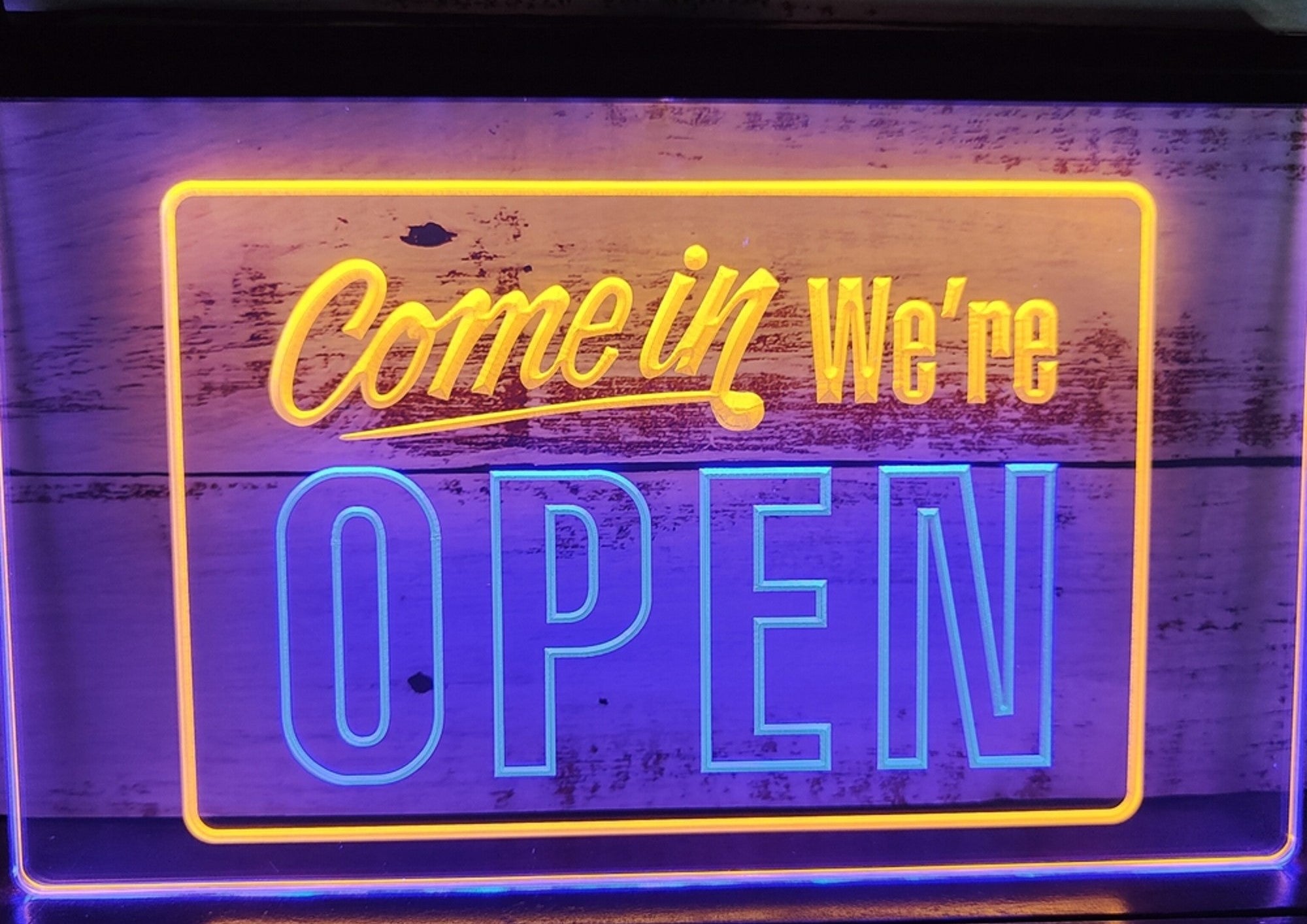 Come In We're Open Led Neon Sign Dual Color Office Restaurant Shop Coffee Shop Decor
