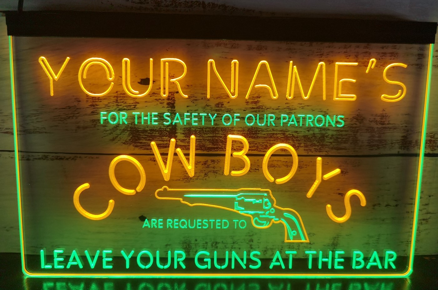 Custom Your Name Cowboys Led Neon Sign Dual Color Wall Or Desktop Decor