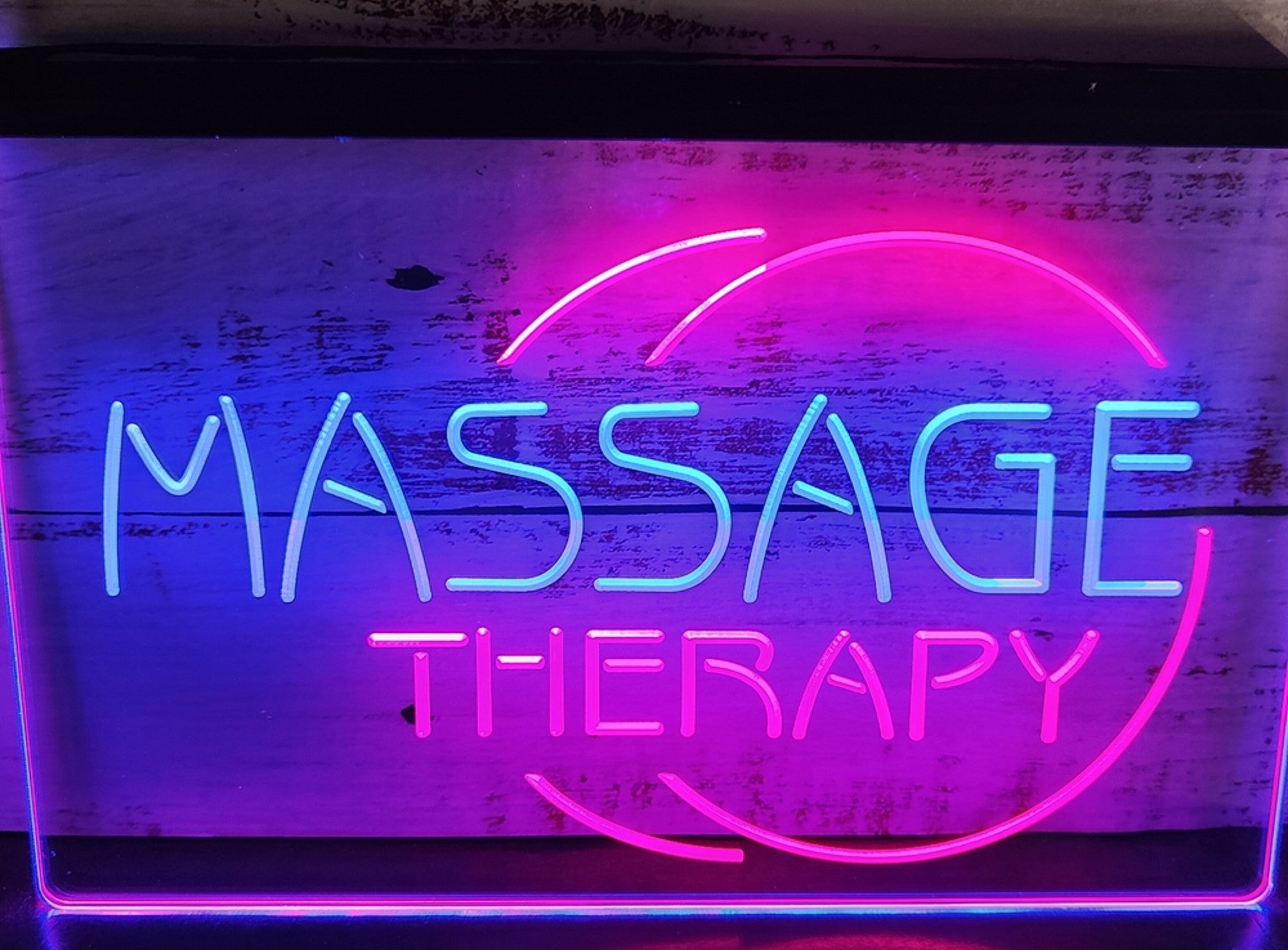 Massage Therapy Led Neon Sign Dual Color Massage Spa Beauty Salon Decor