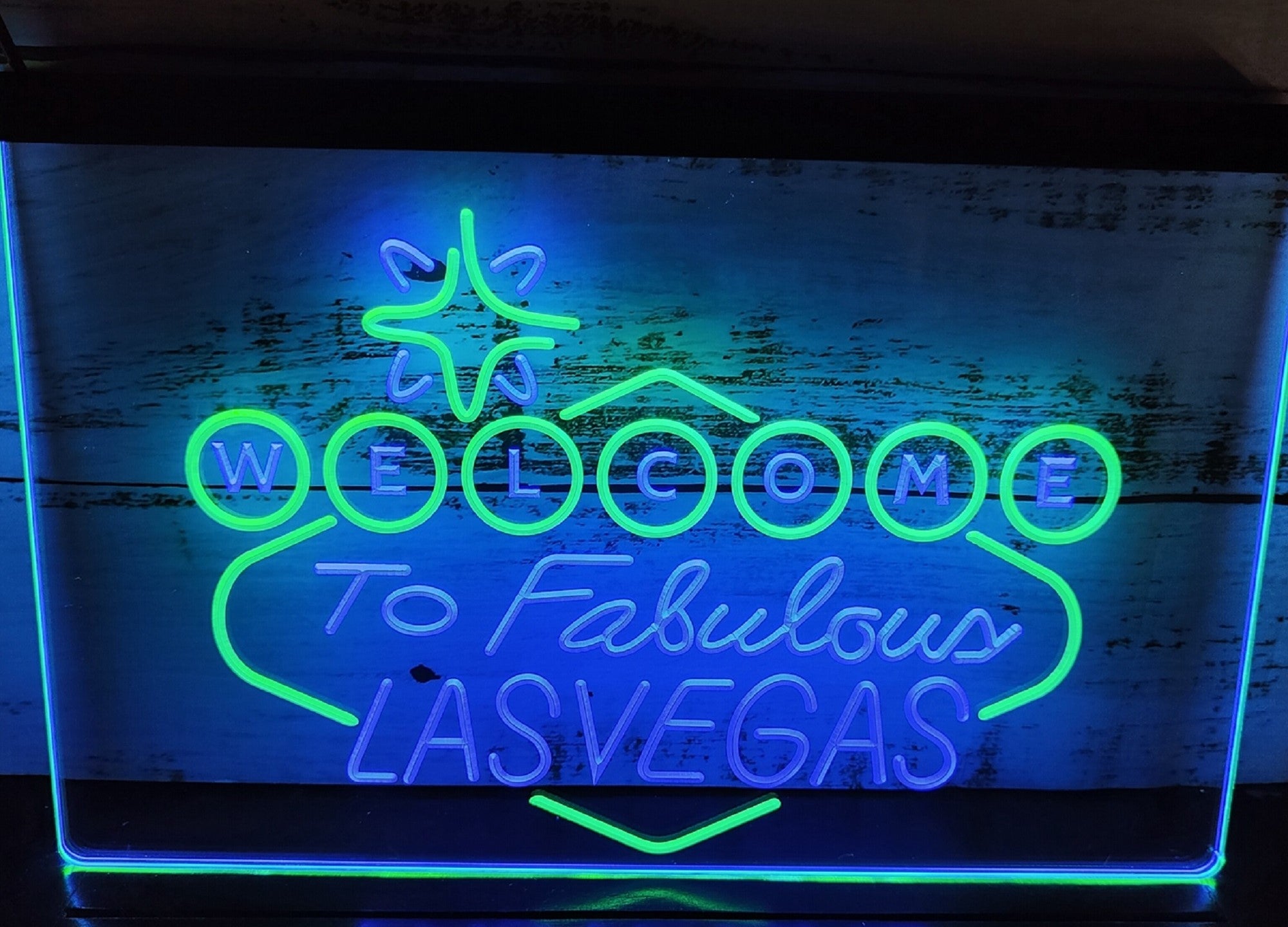 Welcome To Fabulous Las vegas Led Neon Sign Dual Color Wall Or Desktop Decor