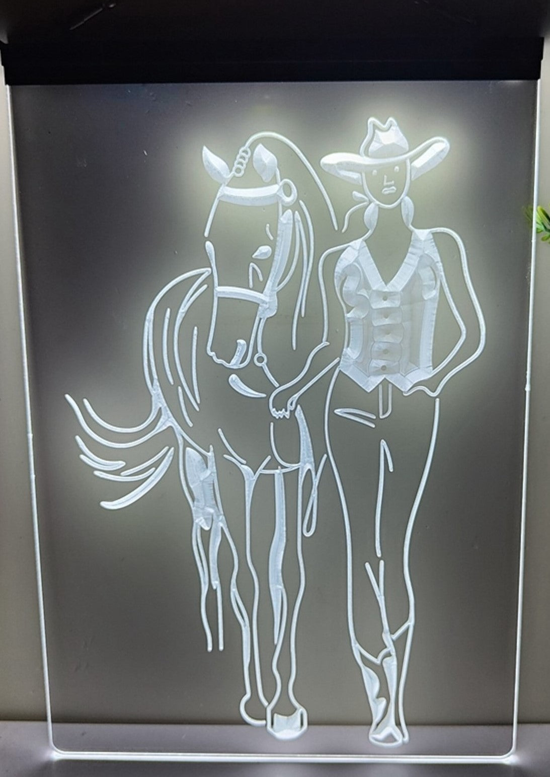 Cowgirl Led Neon Sign Western Cowgirl Room Wall Or Desktop Decor