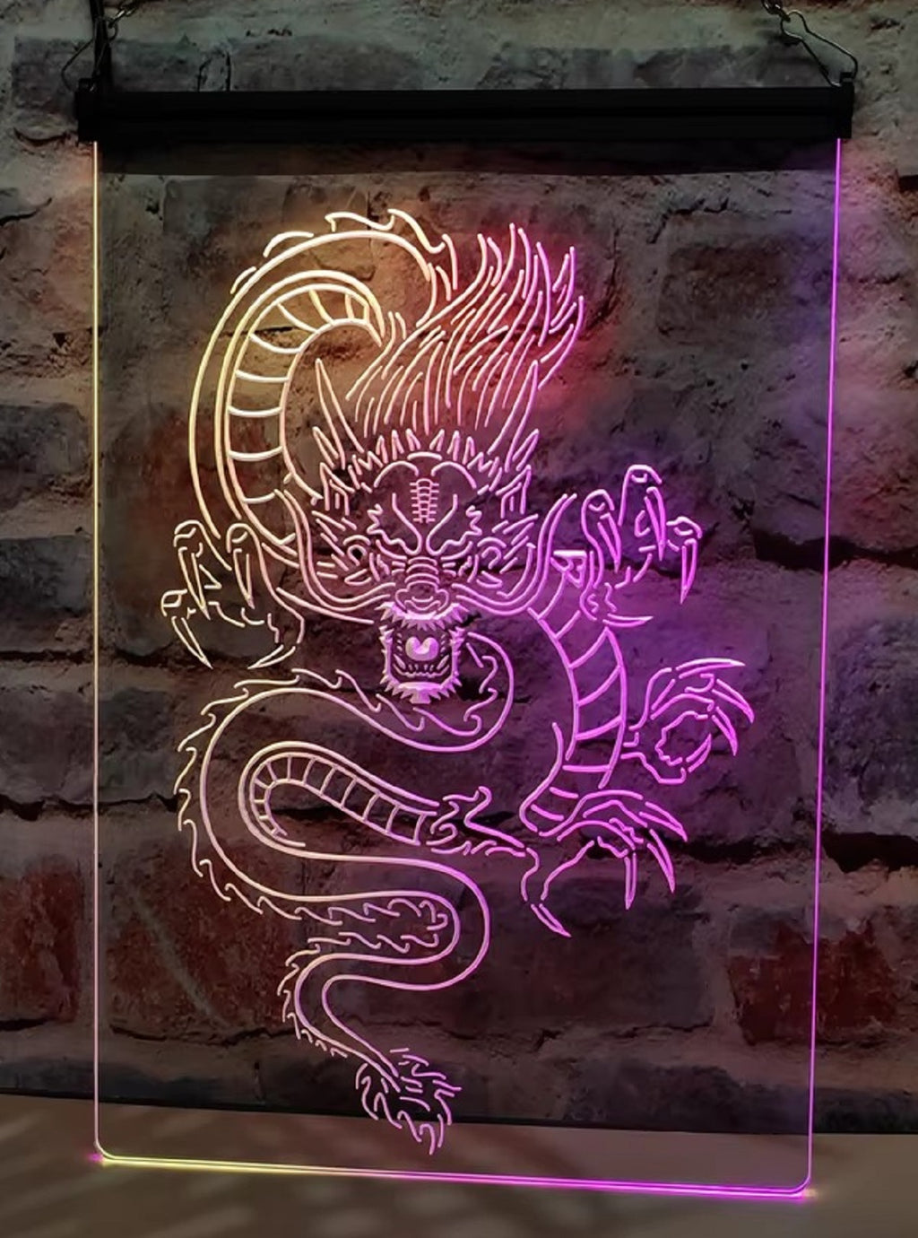 Chinese Dragon Led Neon Sign Multi Mode Wall Hanging Or Desktop Decor