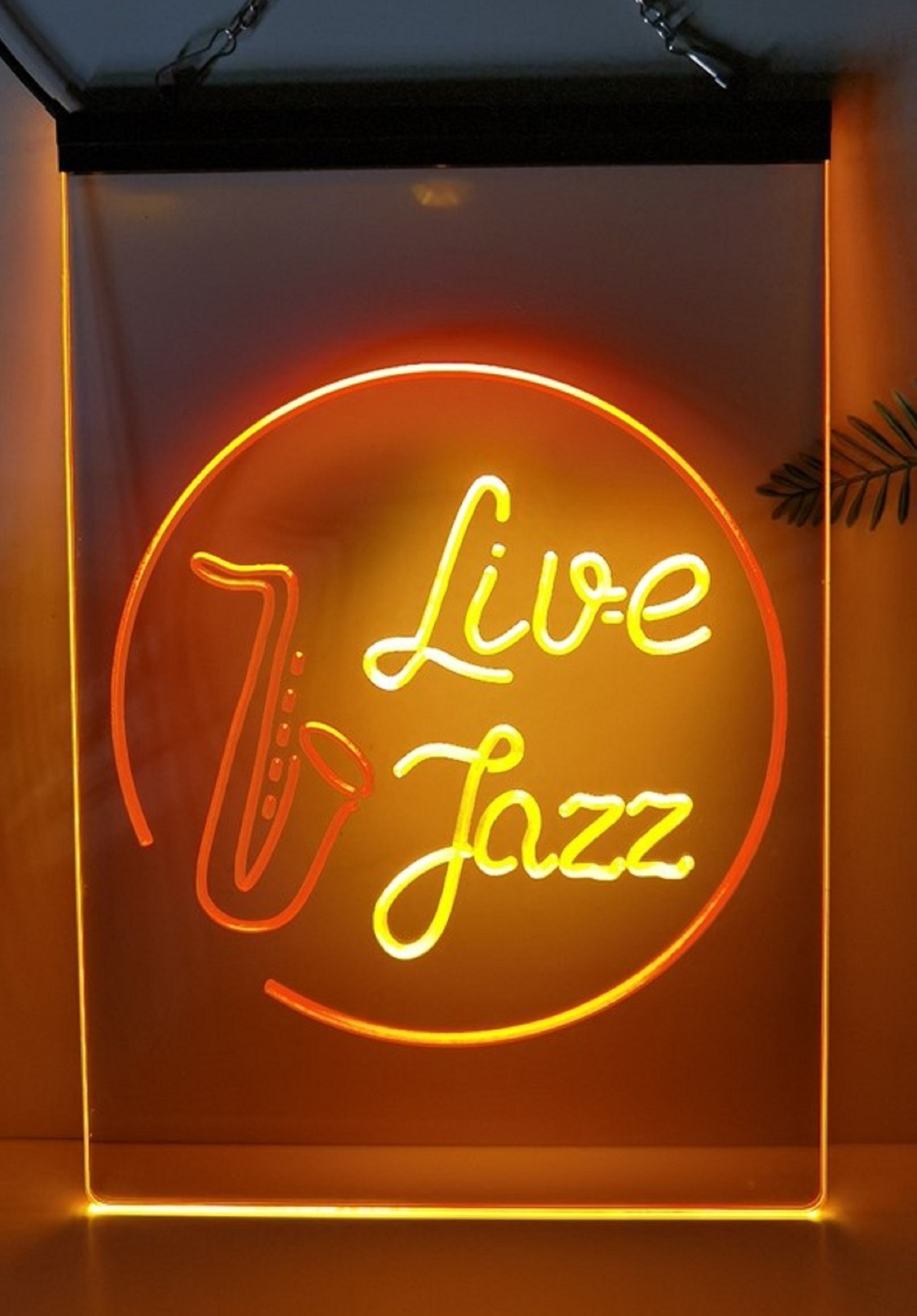 Live Jazz Led Neon Sign Dual Color Home Music Room Studio Music Shop Decor