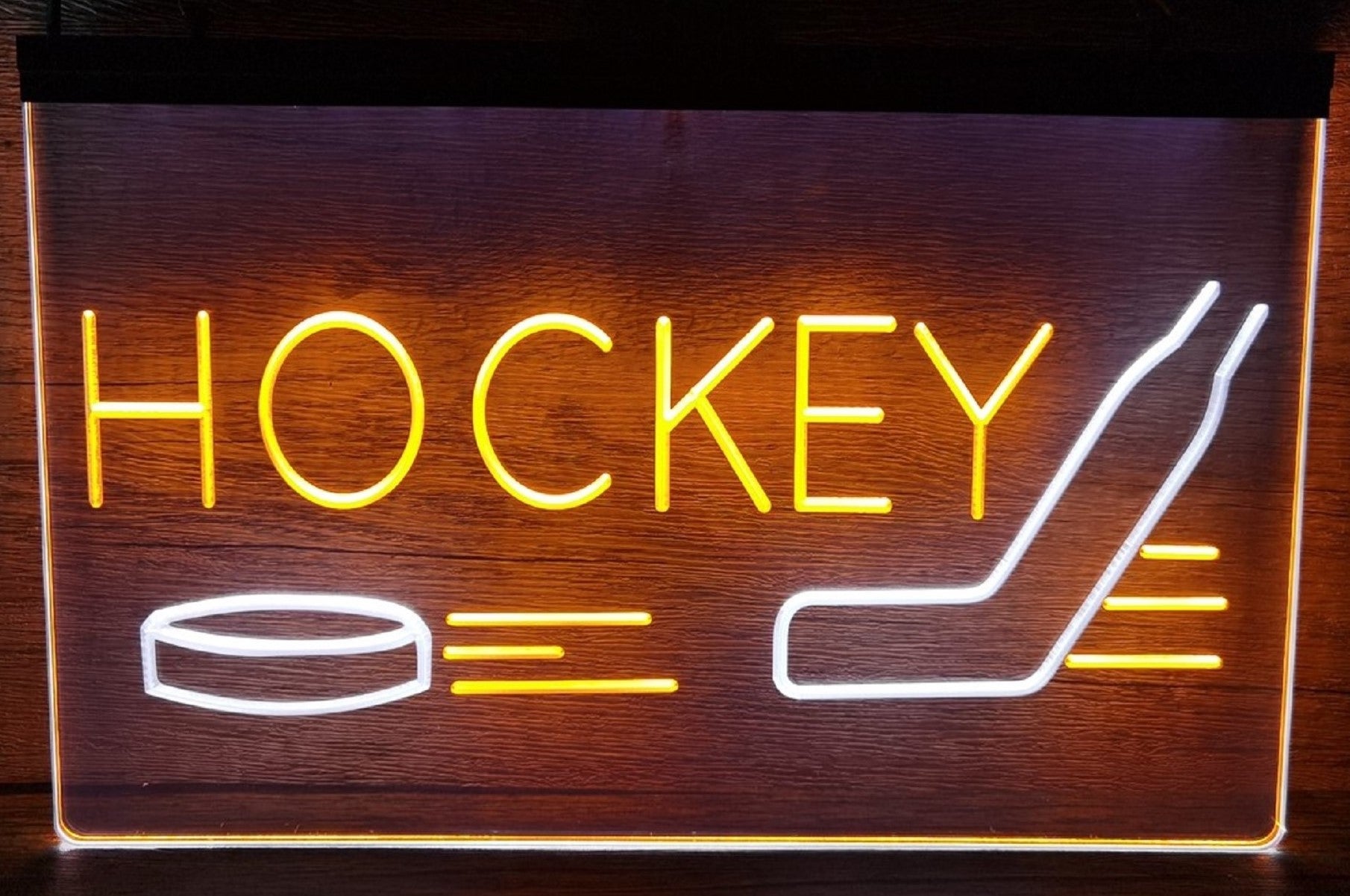 Hockey Led Neon Sign Dual Color Home Sport Club Sportwear Store Decor