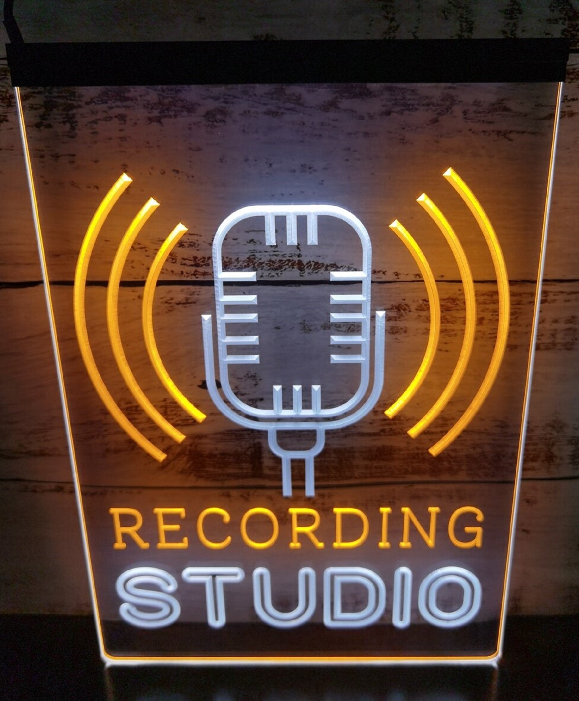 Recording Studio Waves Led Neon Sign Dual Color Home Studio Room Audio Studio Decor