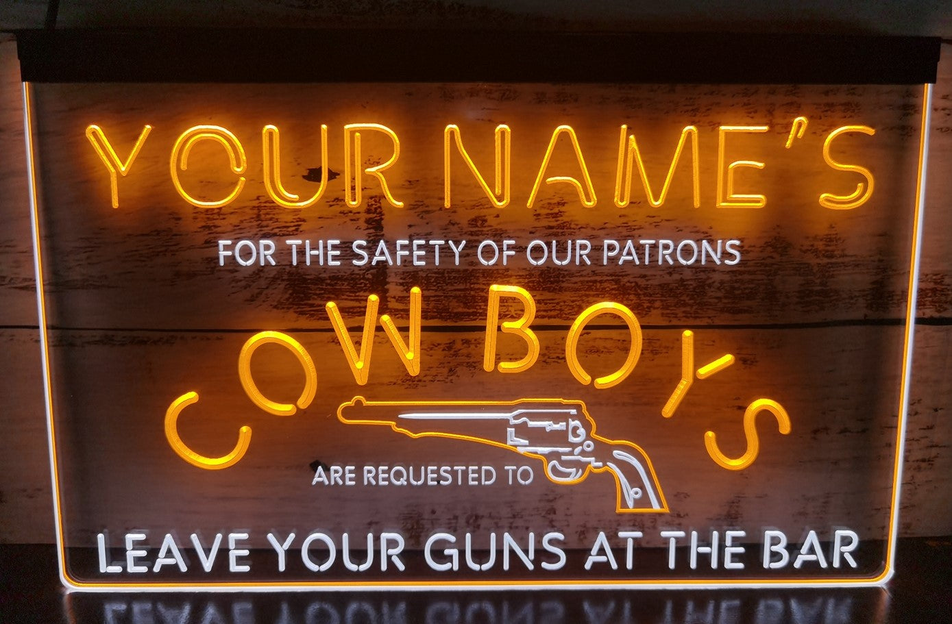 Custom Your Name Cowboys Led Neon Sign Dual Color Wall Or Desktop Decor