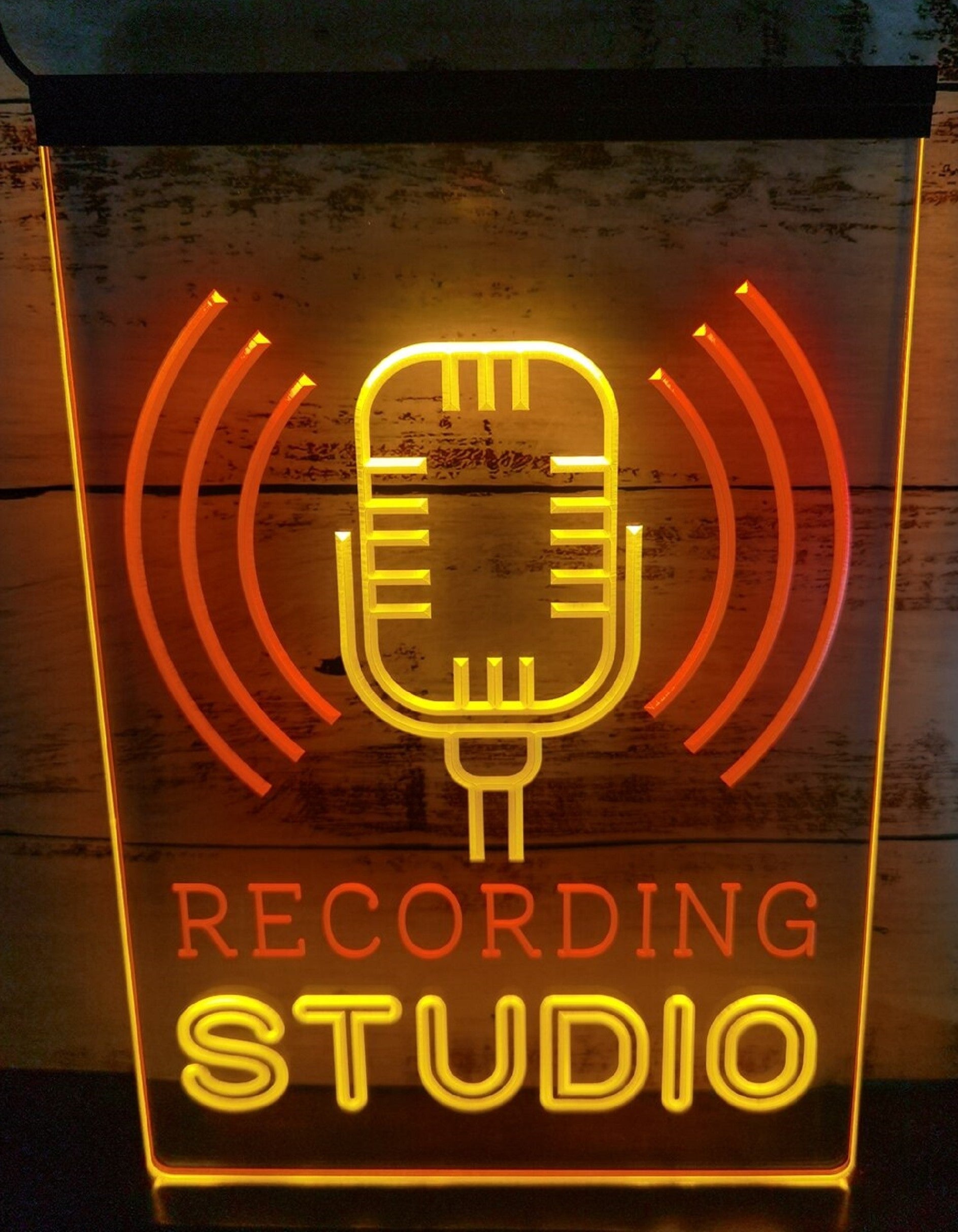 Recording Studio Waves Led Neon Sign Dual Color Home Studio Room Audio Studio Decor