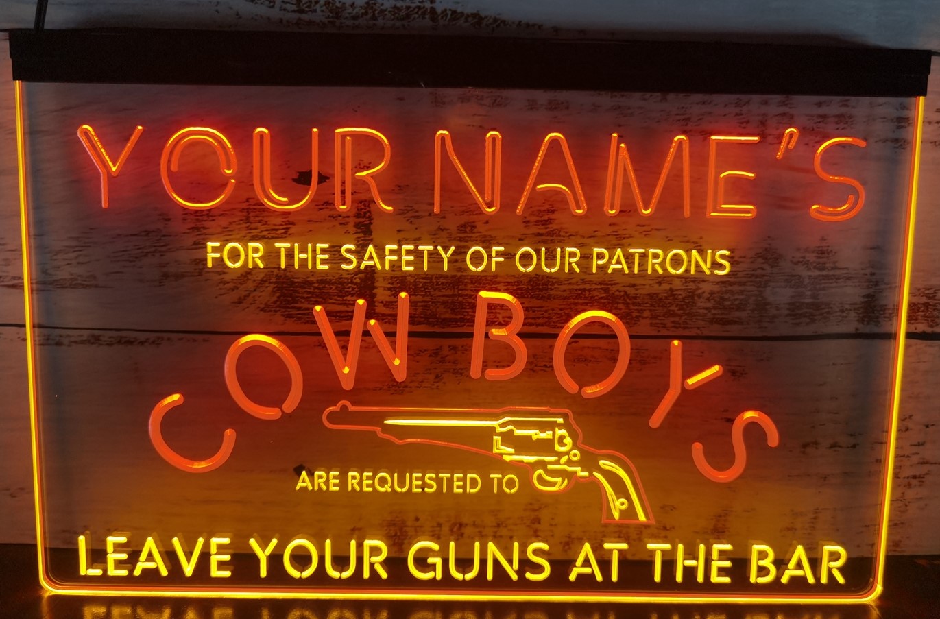 Custom Your Name Cowboys Led Neon Sign Dual Color Wall Or Desktop Decor