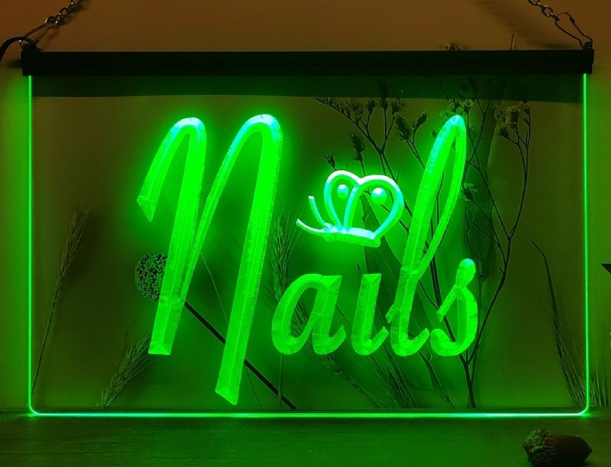 Nails Led Neon Sign Beauty Nails Salon Wall Or Desktop Decor