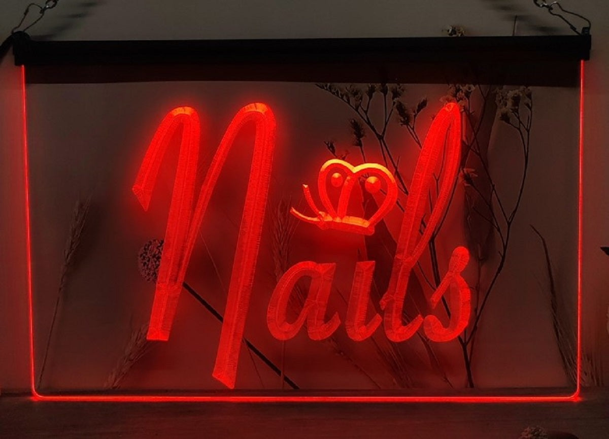 Nails Led Neon Sign Beauty Nails Salon Wall Or Desktop Decor