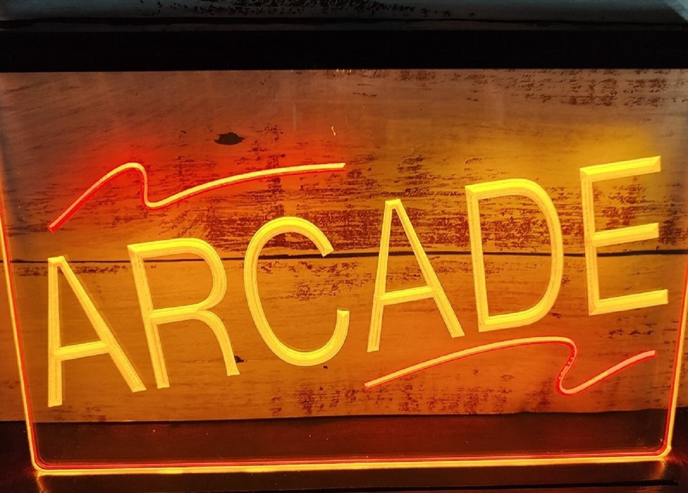 Arcade Led Neon Sign Dual Color Pinball Arcade Shop Decor Wall Or Desktop