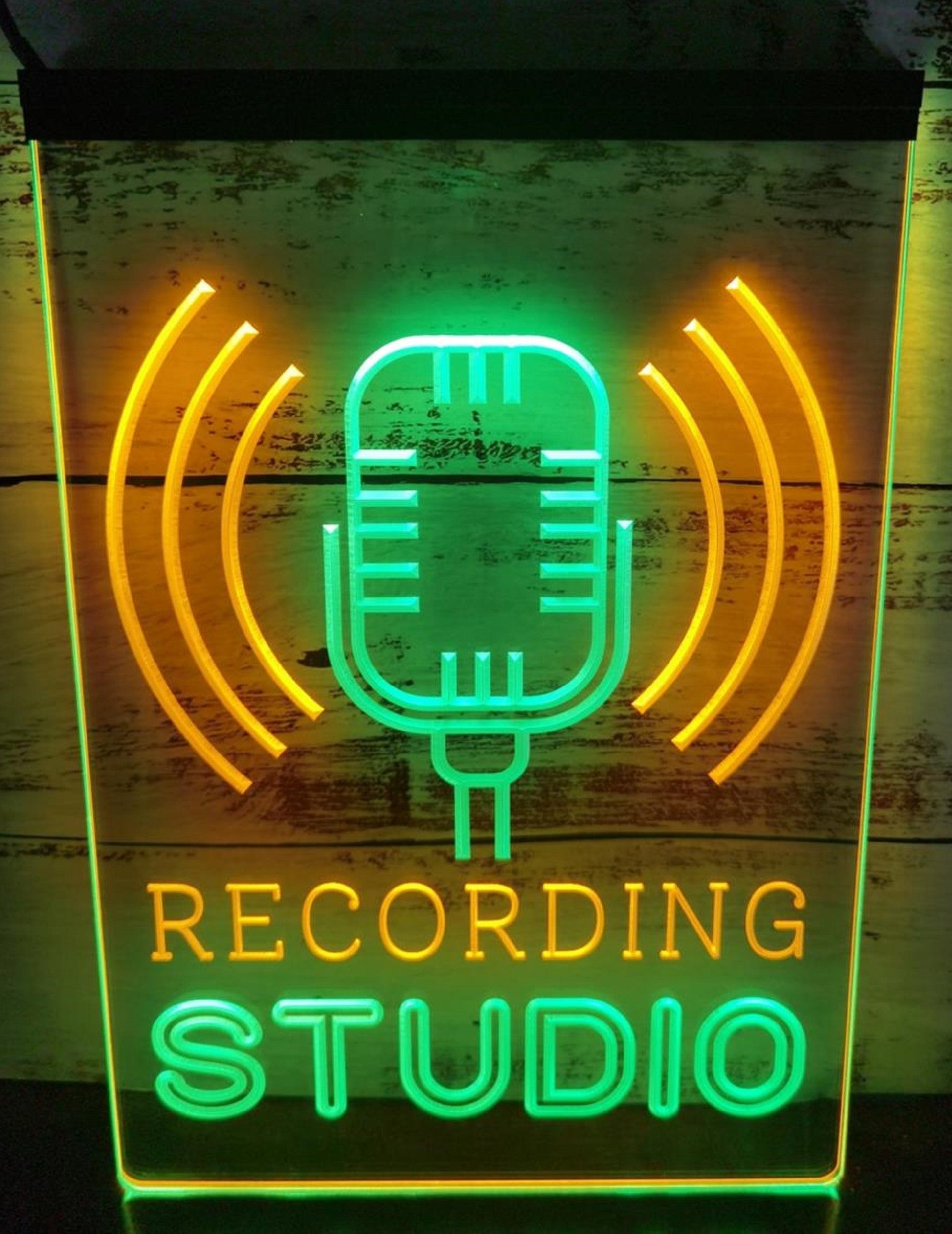 Recording Studio Waves Led Neon Sign Dual Color Home Studio Room Audio Studio Decor