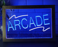 Arcade Led Neon Sign Framed Pinball Arcade Shop Decor Wall Or Desktop
