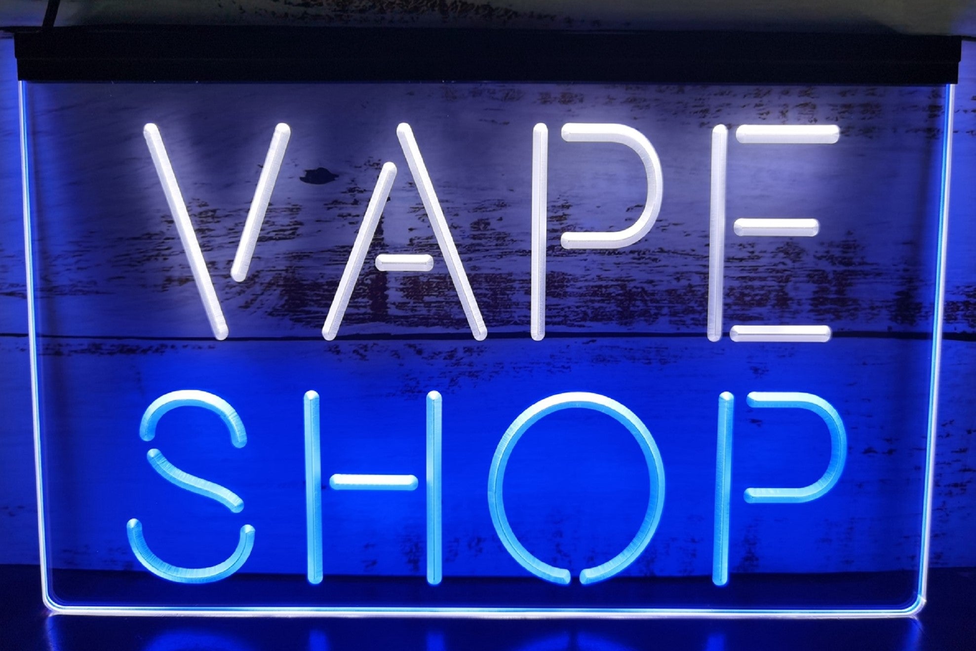 Vape Shop Led Neon Sign Dual Color Smoke Vape Shop Wall Or Desktop Decor