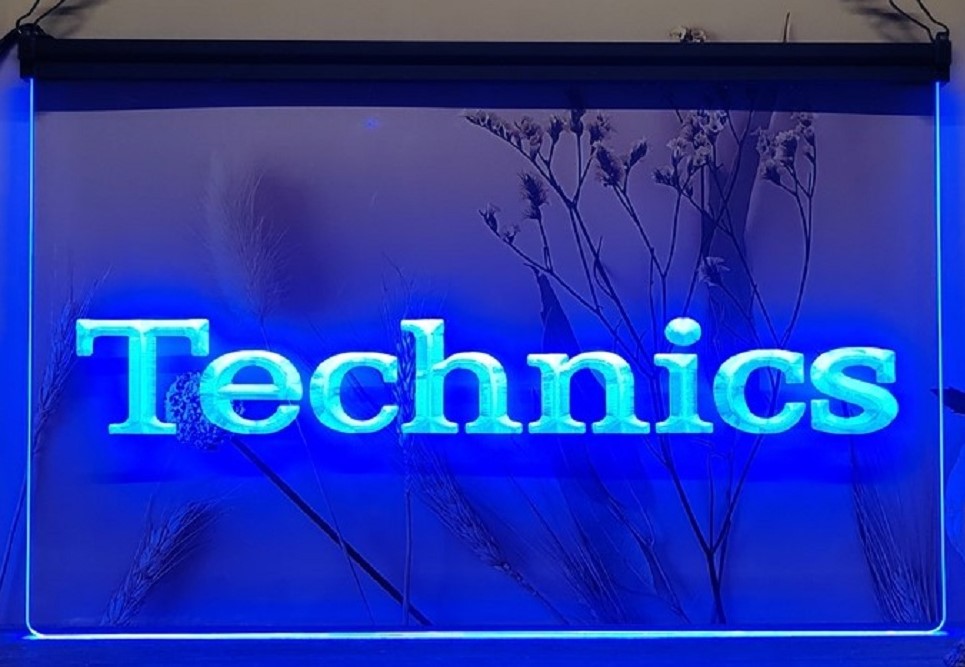 Technics Led Neon Sign Home Music Room Audio Recording Studio Decor