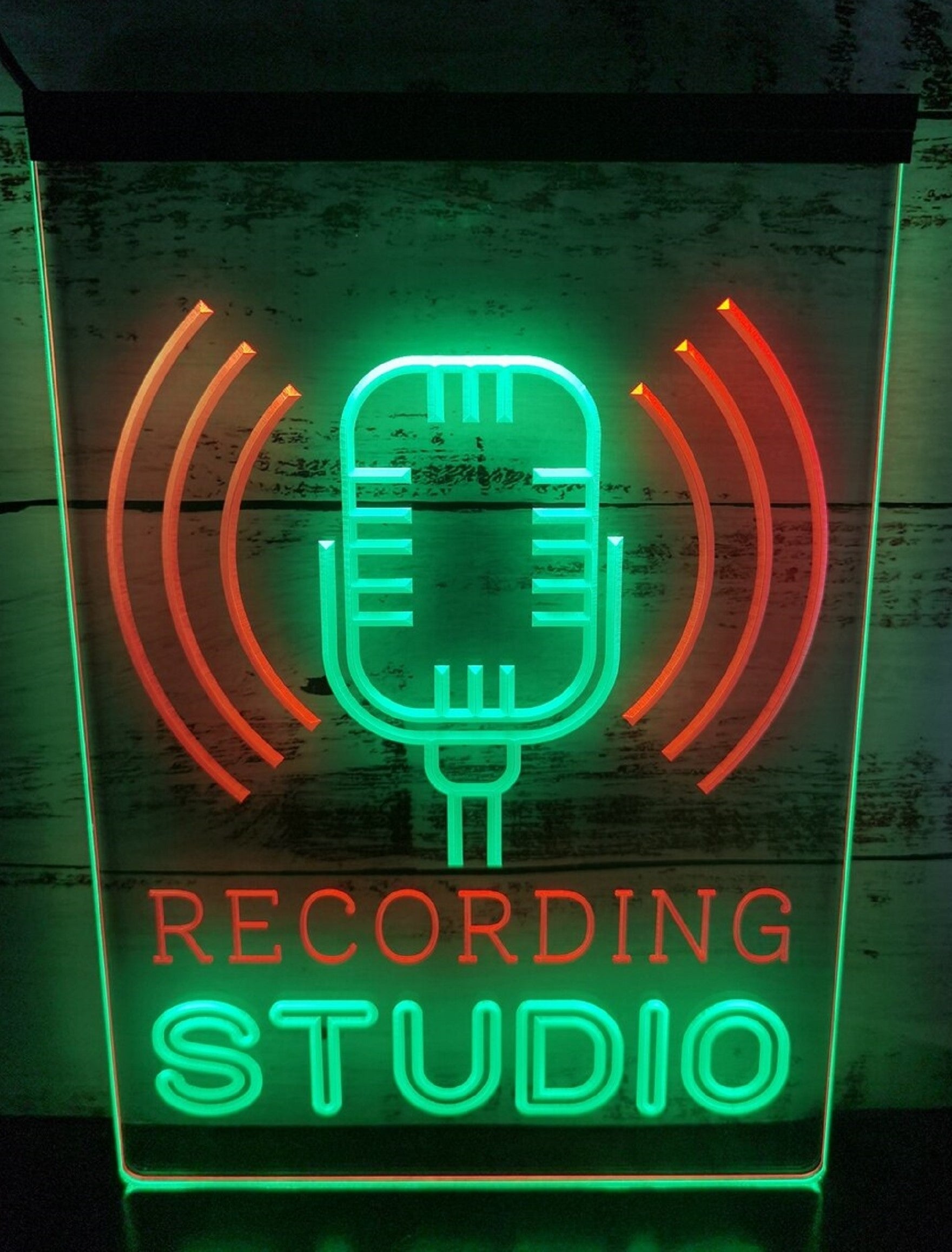 Recording Studio Waves Led Neon Sign Dual Color Home Studio Room Audio Studio Decor
