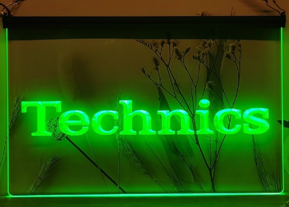 Technics Led Neon Sign Home Music Room Audio Recording Studio Decor