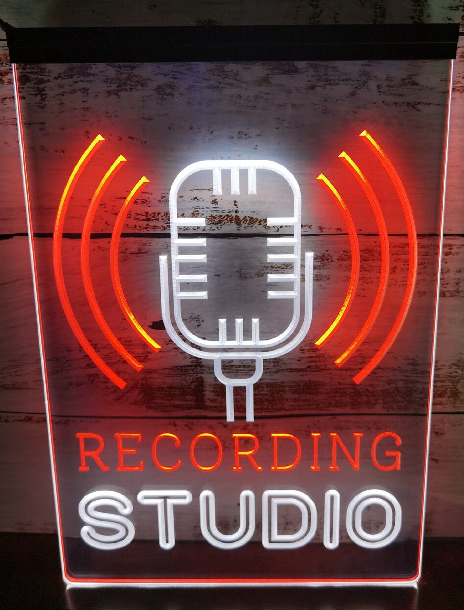 Recording Studio Waves Led Neon Sign Dual Color Home Studio Room Audio Studio Decor