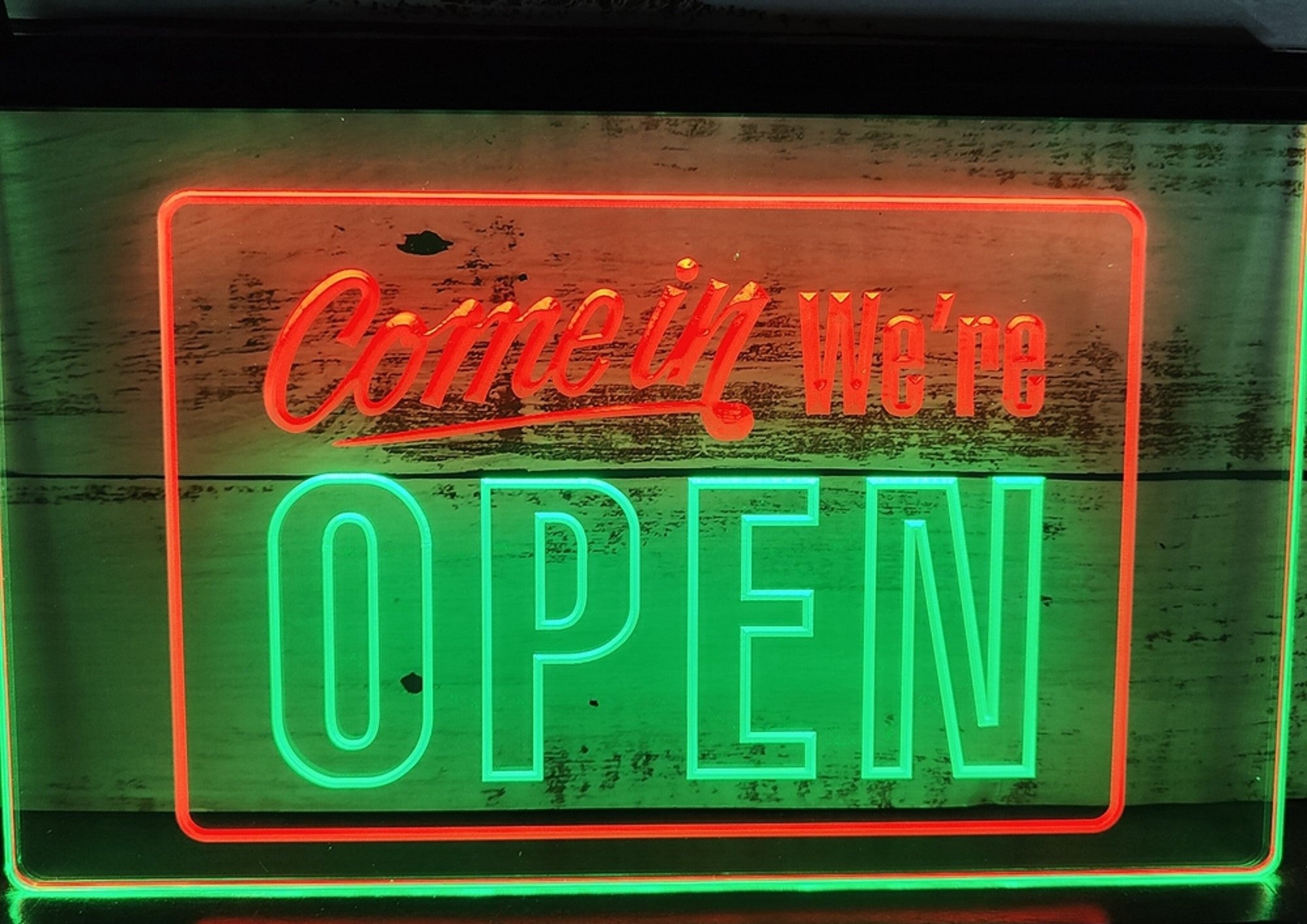 Come In We're Open Led Neon Sign Dual Color Office Restaurant Shop Coffee Shop Decor