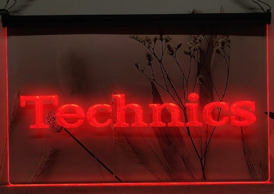 Technics Led Neon Sign Home Music Room Audio Recording Studio Decor