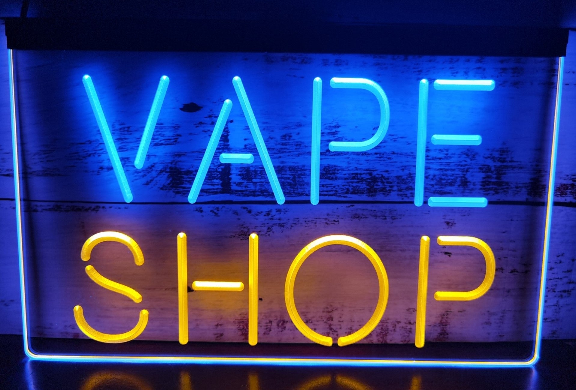 Vape Shop Led Neon Sign Dual Color Smoke Vape Shop Wall Or Desktop Decor