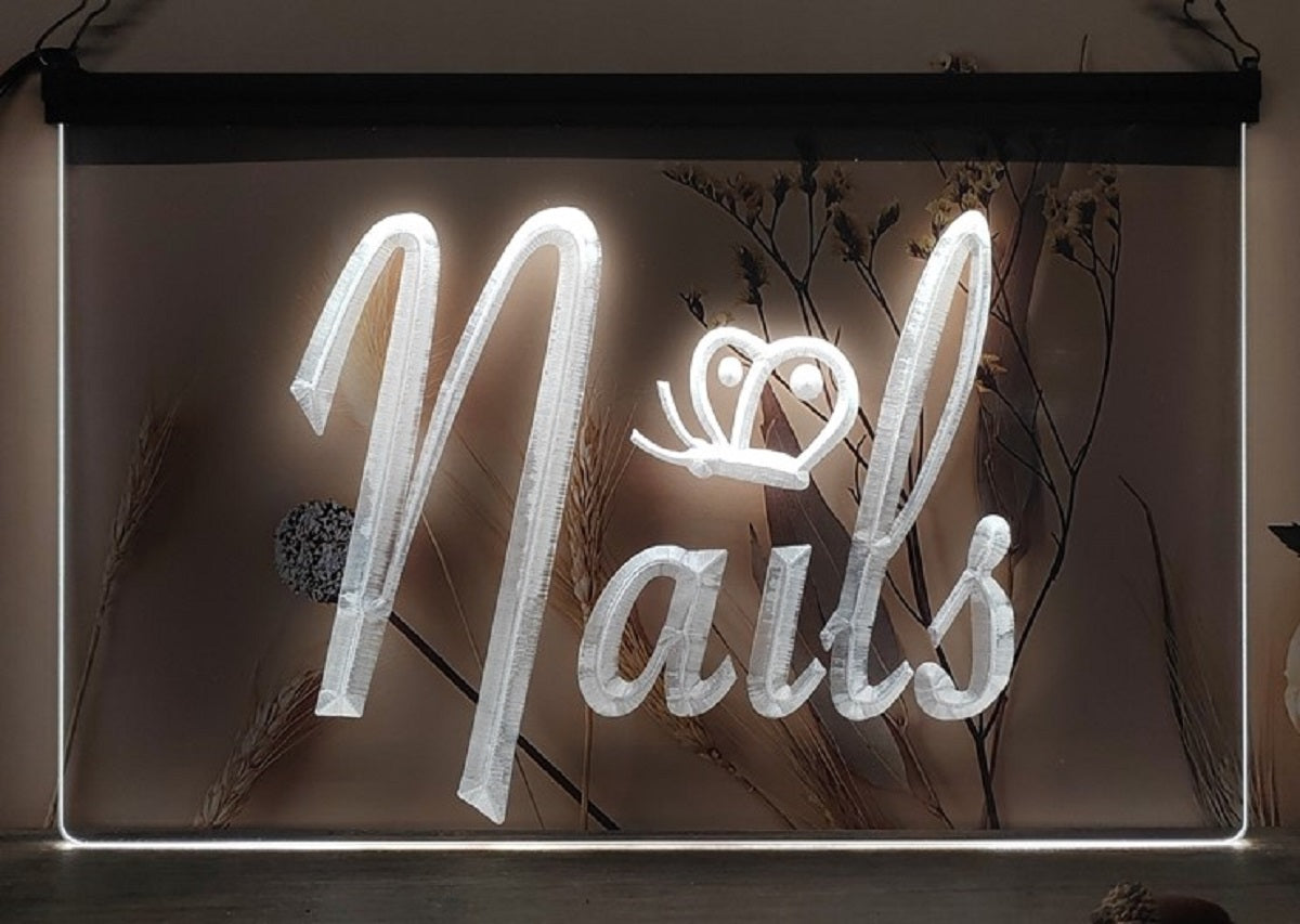 Nails Led Neon Sign Beauty Nails Salon Wall Or Desktop Decor