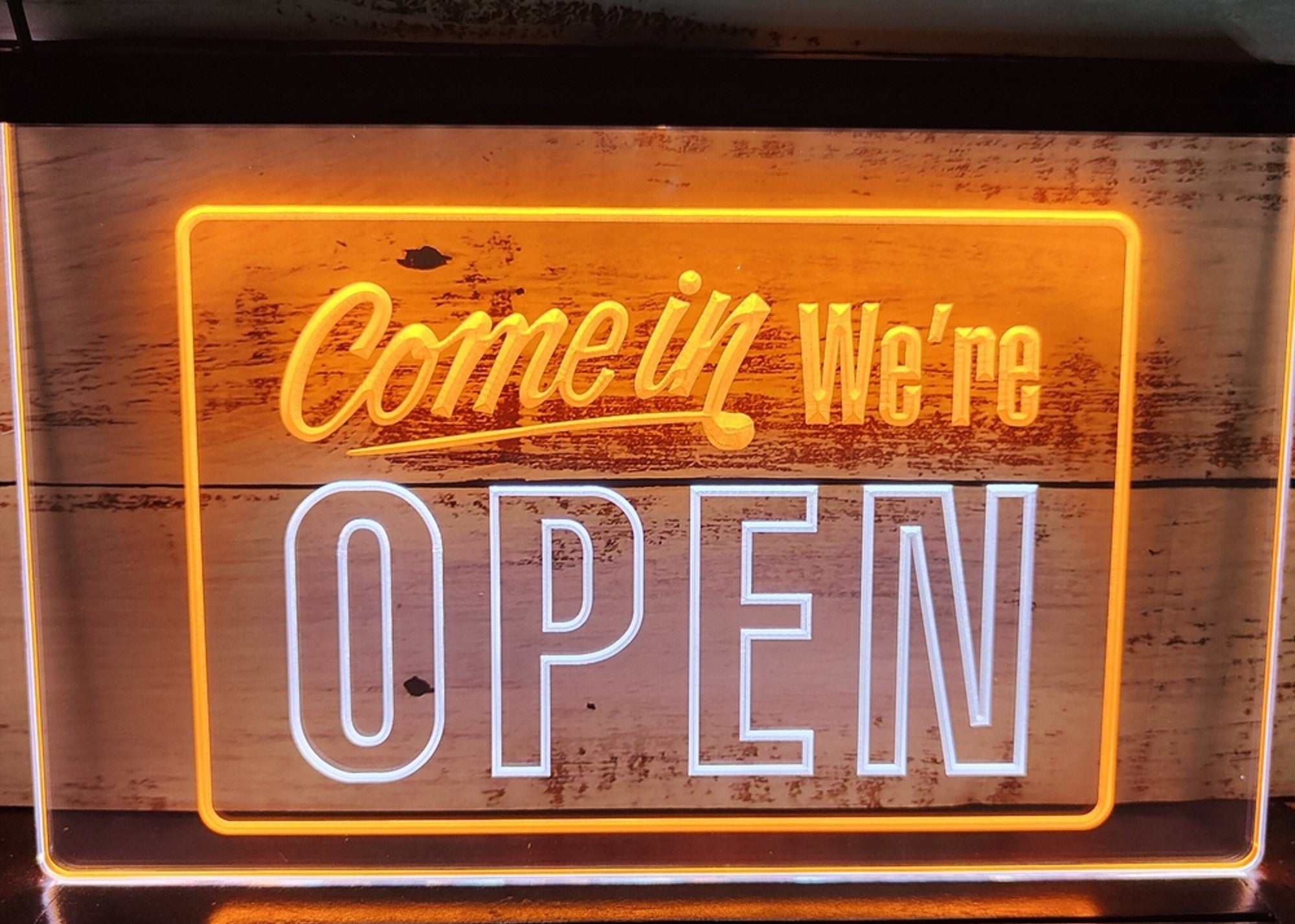 Come In We're Open Led Neon Sign Dual Color Office Restaurant Shop Coffee Shop Decor