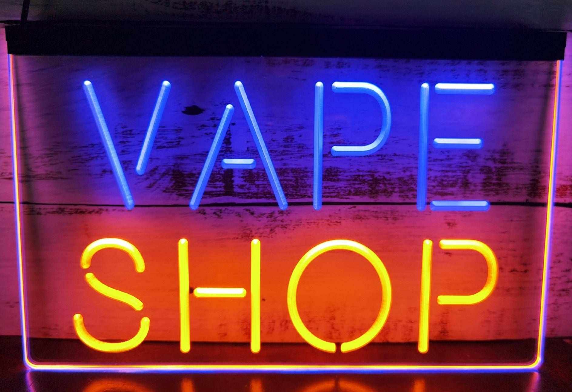 Vape Shop Led Neon Sign Dual Color Smoke Vape Shop Wall Or Desktop Decor
