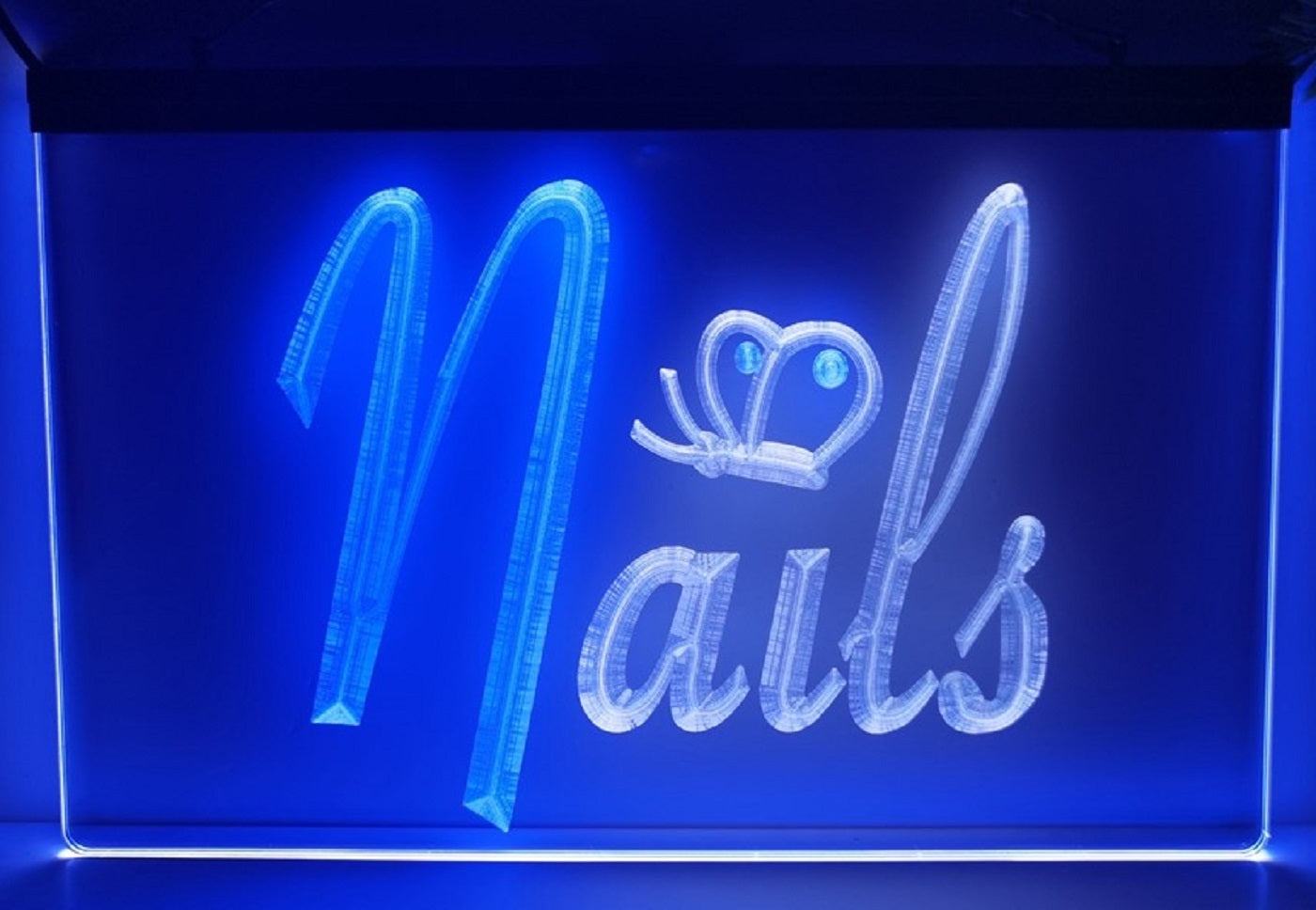 Nails Led Neon Sign Dual Color Beauty Nails Salon Wall Or Desktop Decor