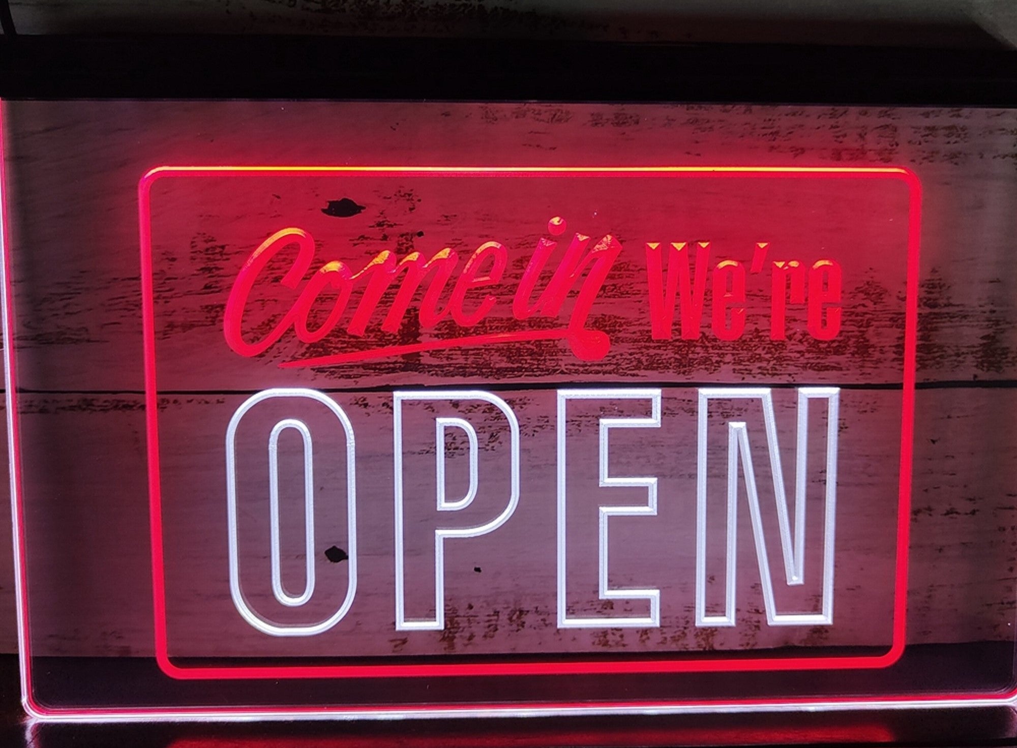 Come In We're Open Led Neon Sign Dual Color Office Restaurant Shop Coffee Shop Decor
