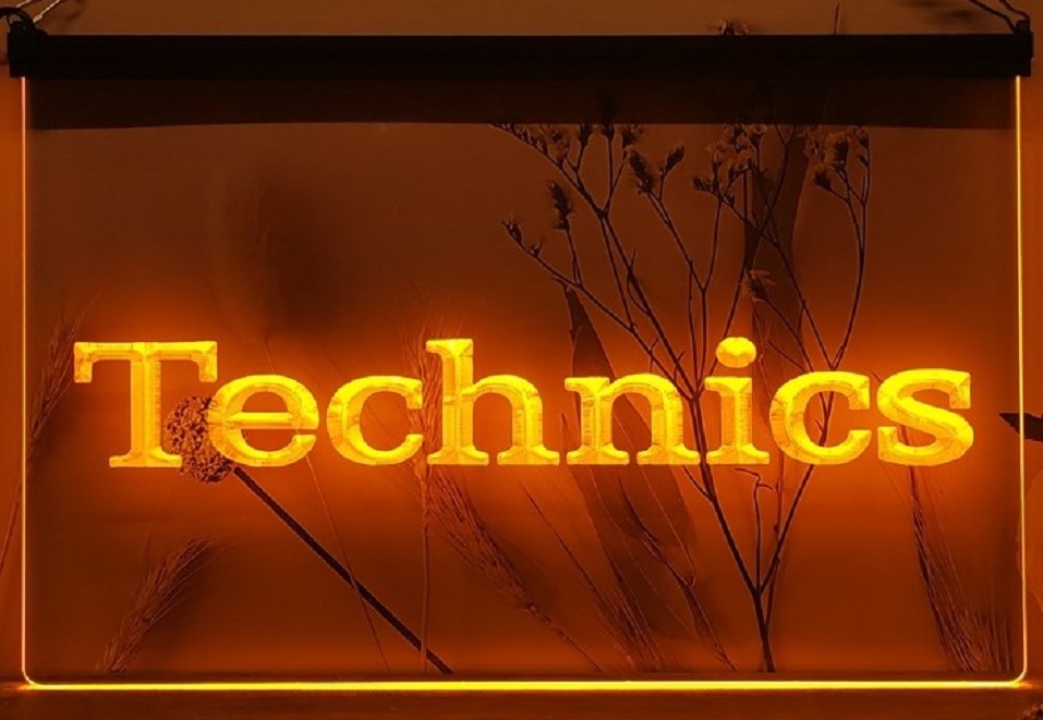 Technics Led Neon Sign Home Music Room Audio Recording Studio Decor