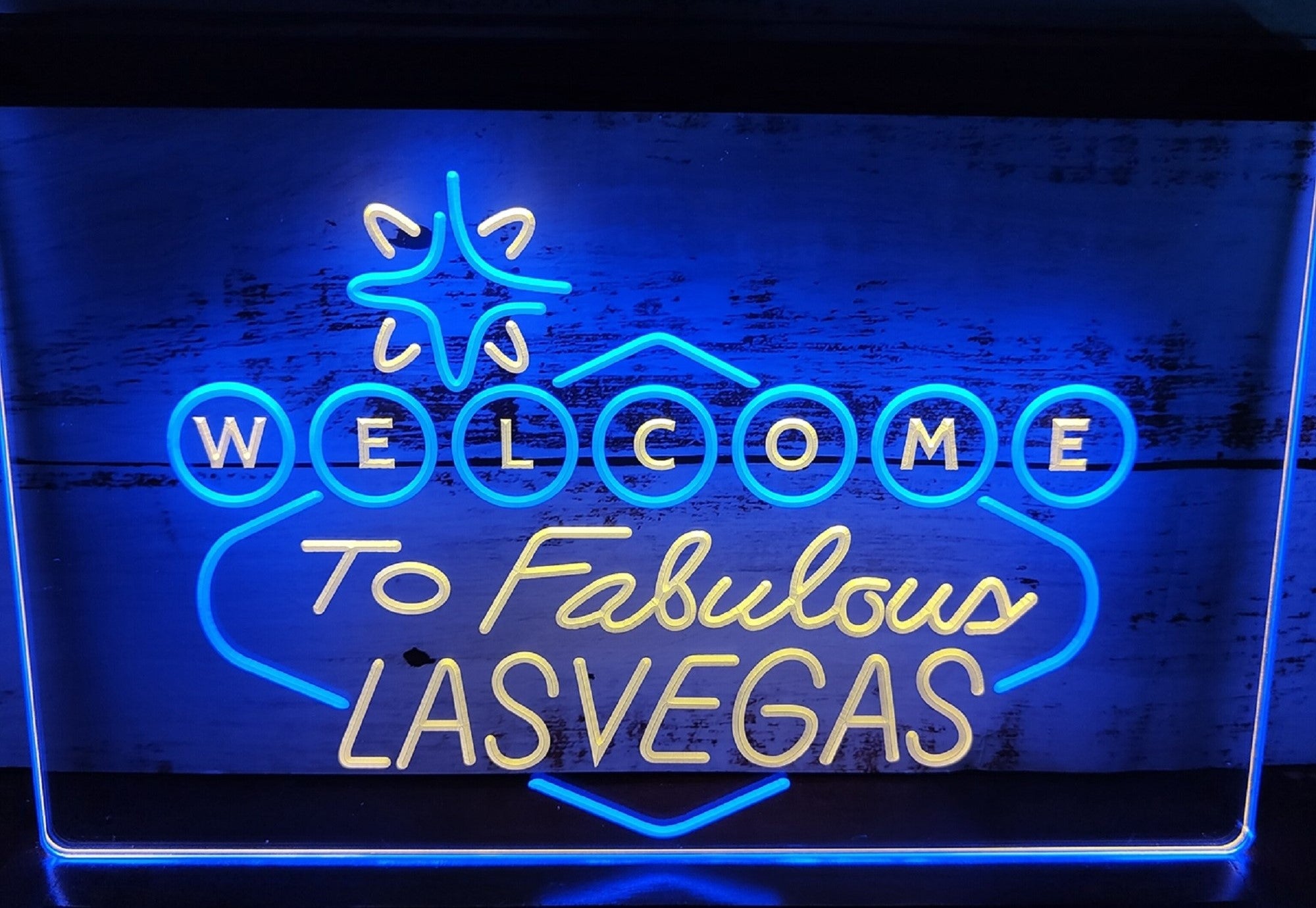 Welcome To Fabulous Las vegas Led Neon Sign Dual Color Wall Or Desktop Decor