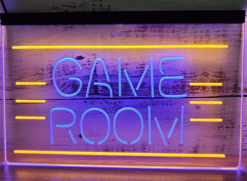Game Room Led Neon Sign Dual Color Home Game Room Arcade Shop Decor