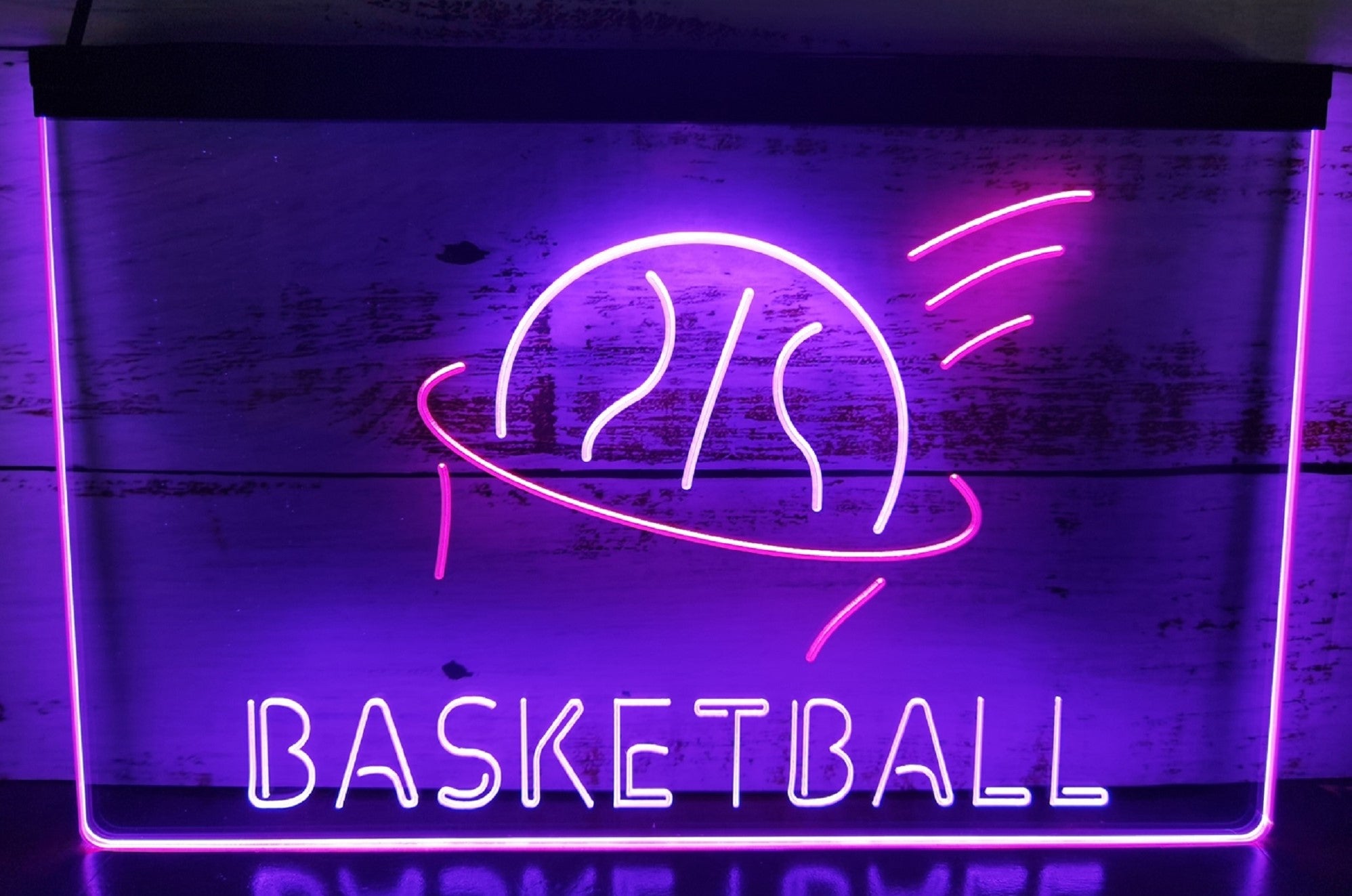 Basketball Led Neon Sign Dual Color Home Gym Sport Club Wall Or Desktop Decor