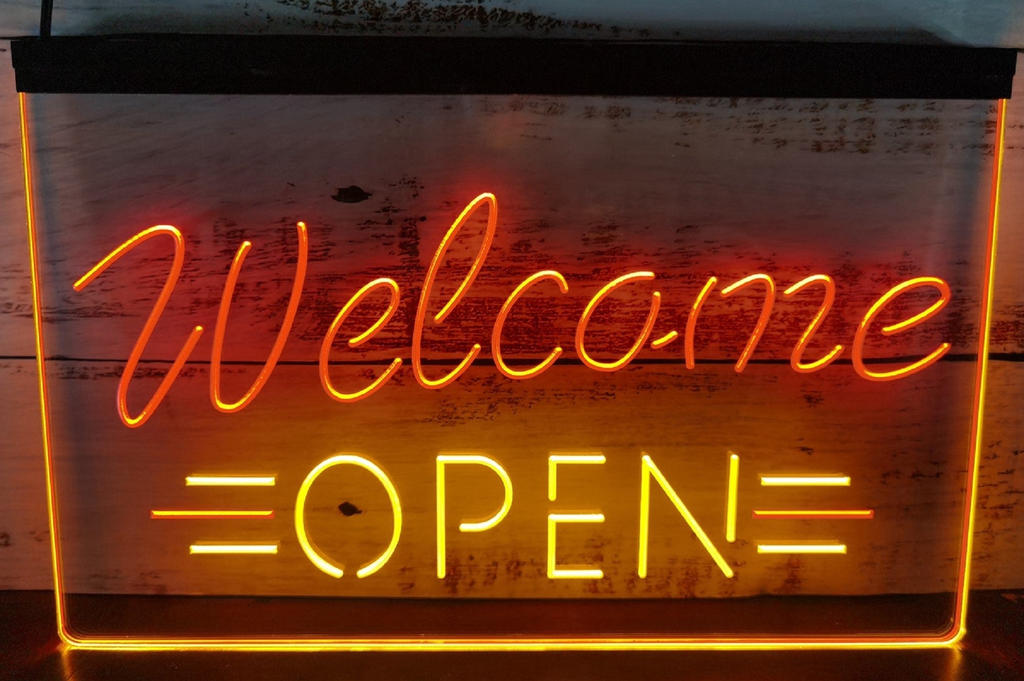 Welcome Open Led Neon Sign Dual Color Store Shop Coffee Shop Restaurant Decor