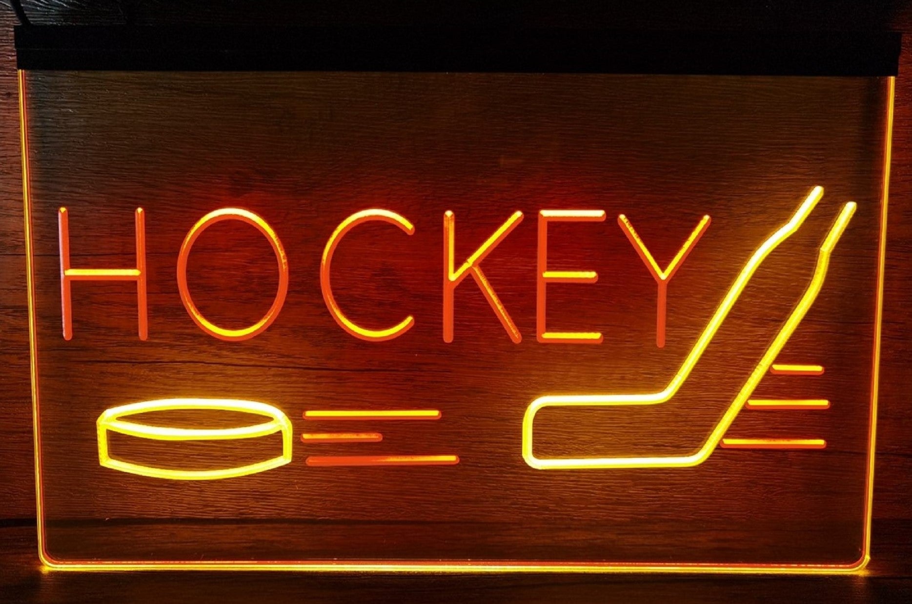 Hockey Led Neon Sign Dual Color Home Sport Club Sportwear Store Decor