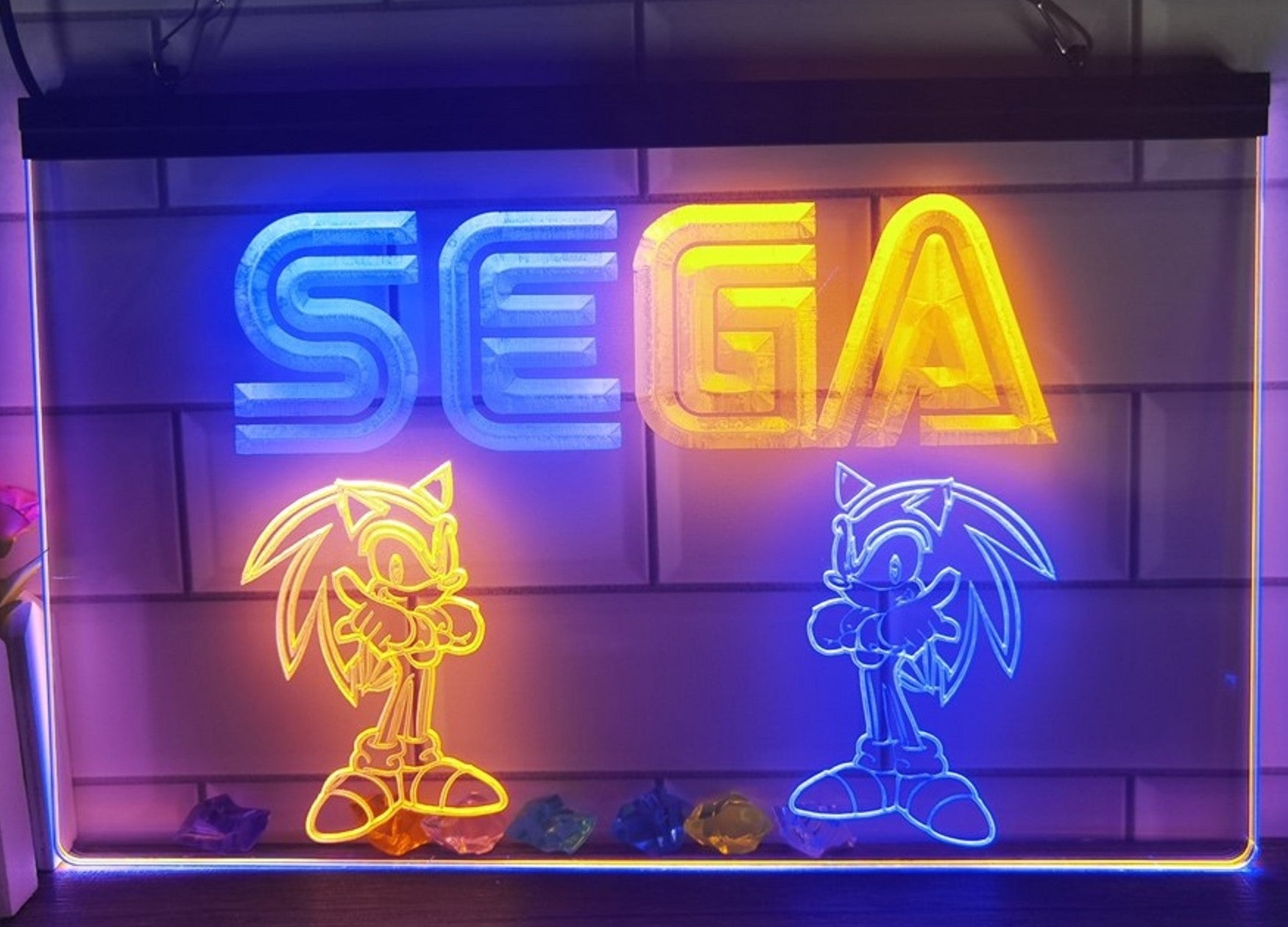 Sega Game Kids Led Neon Sign Dual Color Home Kids Room Arcade Games Shop Decor