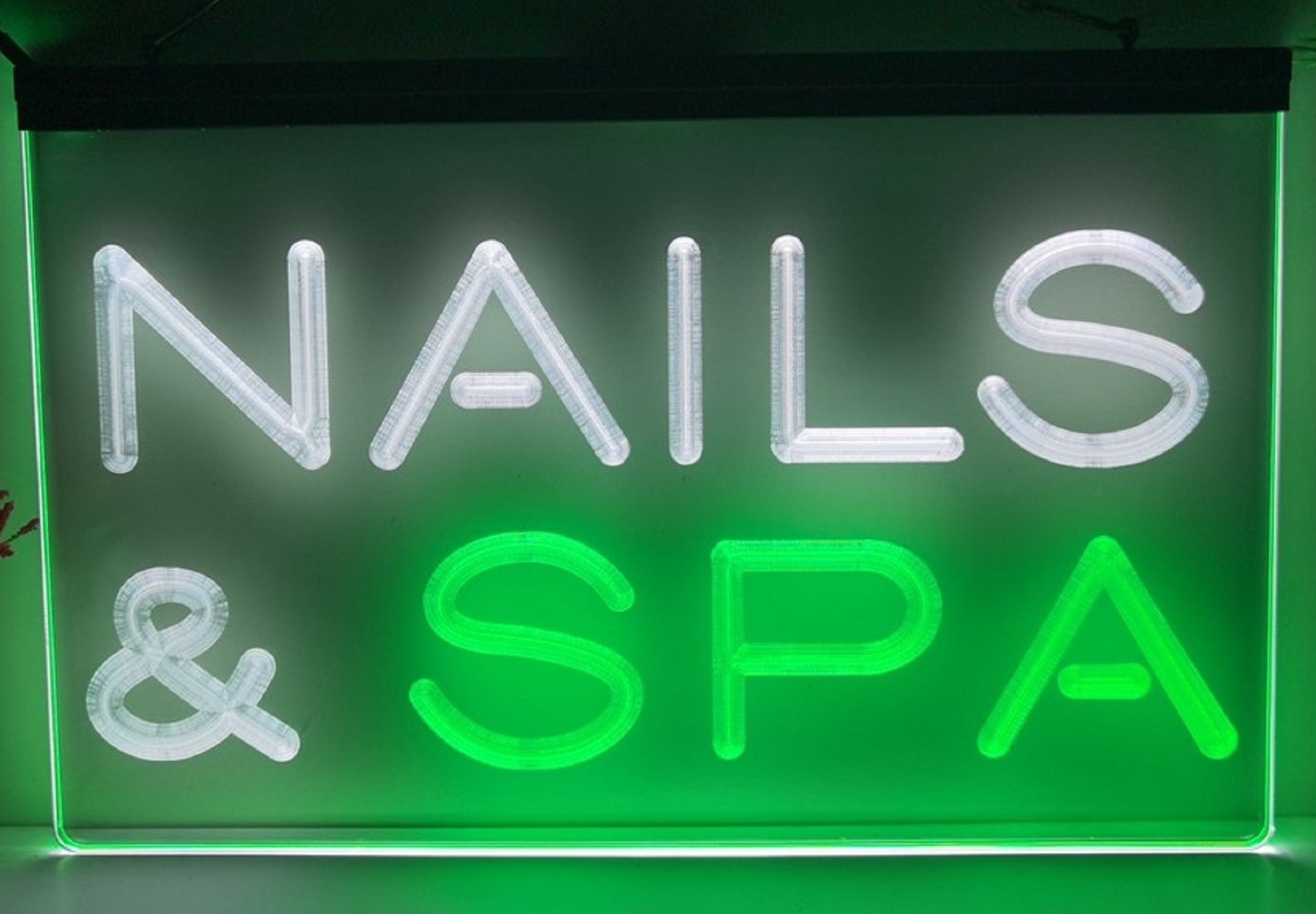 Nails & SPA Led Neon Sign Dual Color Spa Beauty Salon Decor Wall Hanging OR Desktop