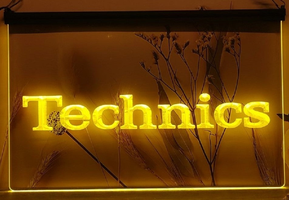 Technics Led Neon Sign Home Music Room Audio Recording Studio Decor