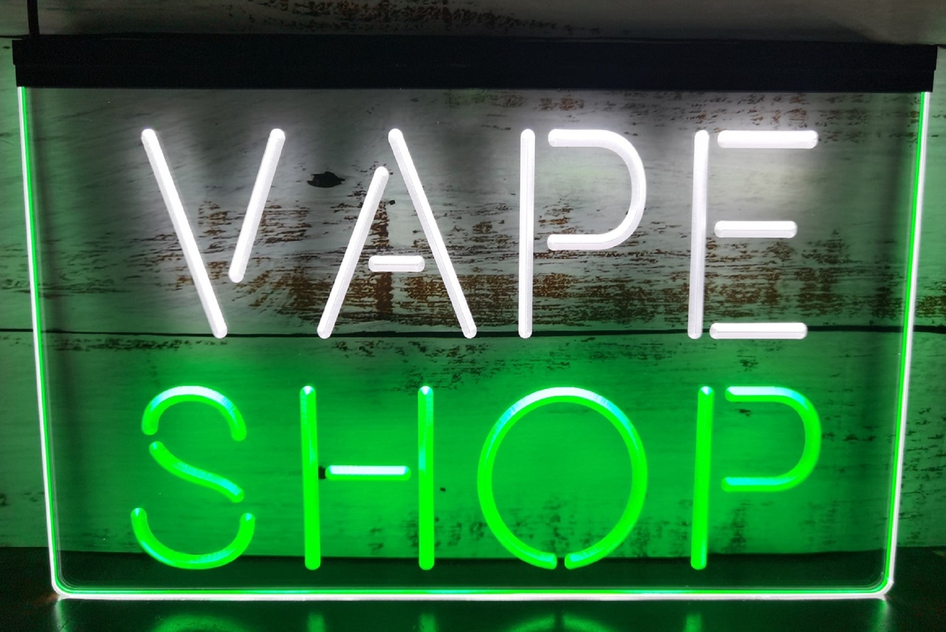Vape Shop Led Neon Sign Dual Color Smoke Vape Shop Wall Or Desktop Decor