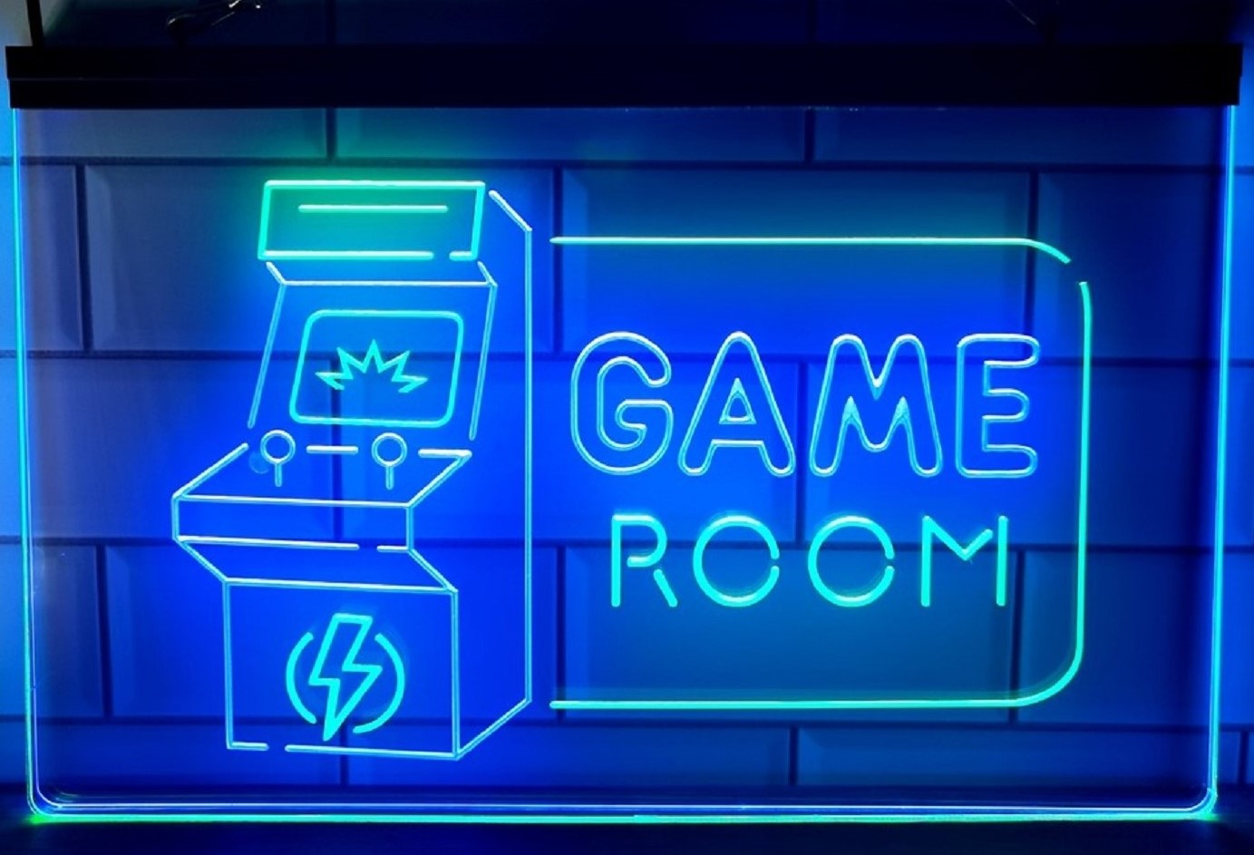 Game Room Arcade Led Neon Sign Dual Color Arcade Pinball Shop Decor