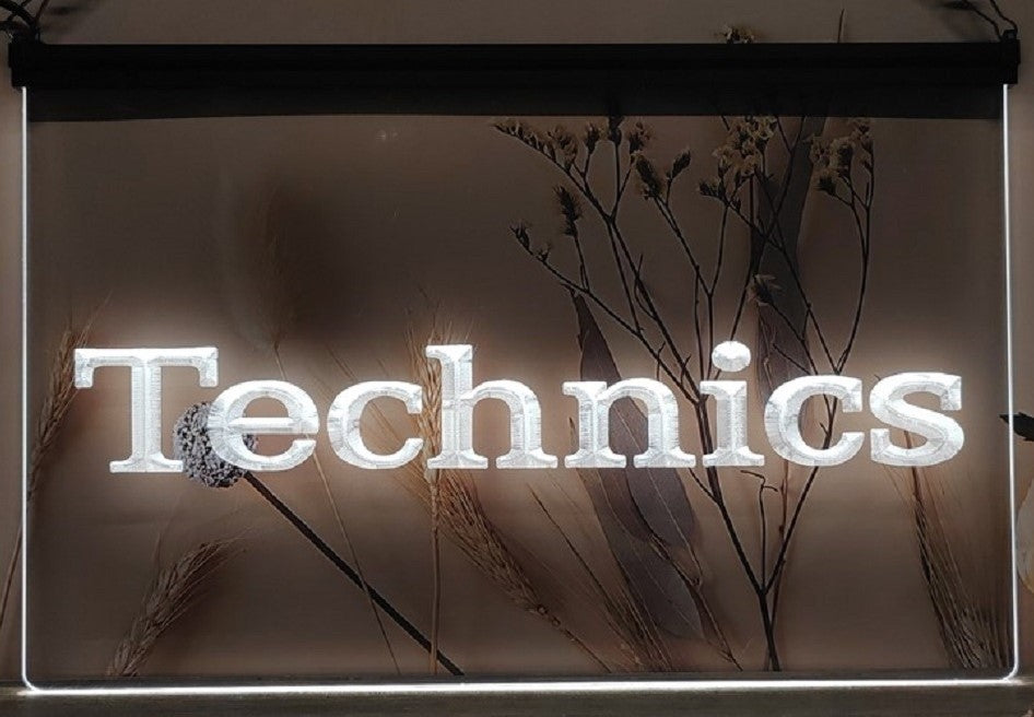 Technics Led Neon Sign Home Music Room Audio Recording Studio Decor