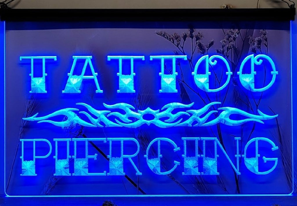 Tattoo Piercing Led Neon Sign Tattoo Salon Shop Wall Or Desktop Decor