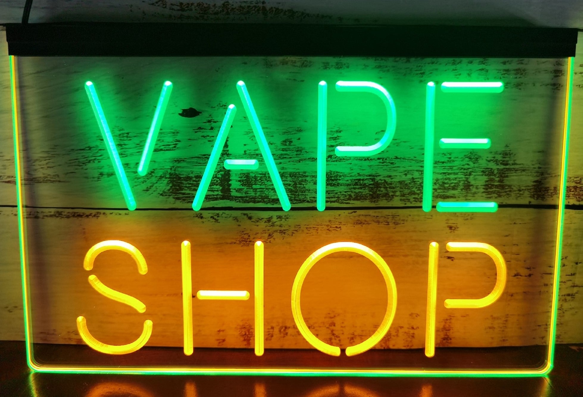 Vape Shop Led Neon Sign Dual Color Smoke Vape Shop Wall Or Desktop Decor