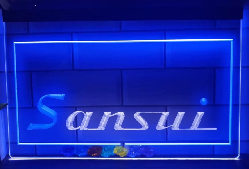 Sansui Led Neon Sign Dual Color Home Music Room Audio Recording Studio Decor