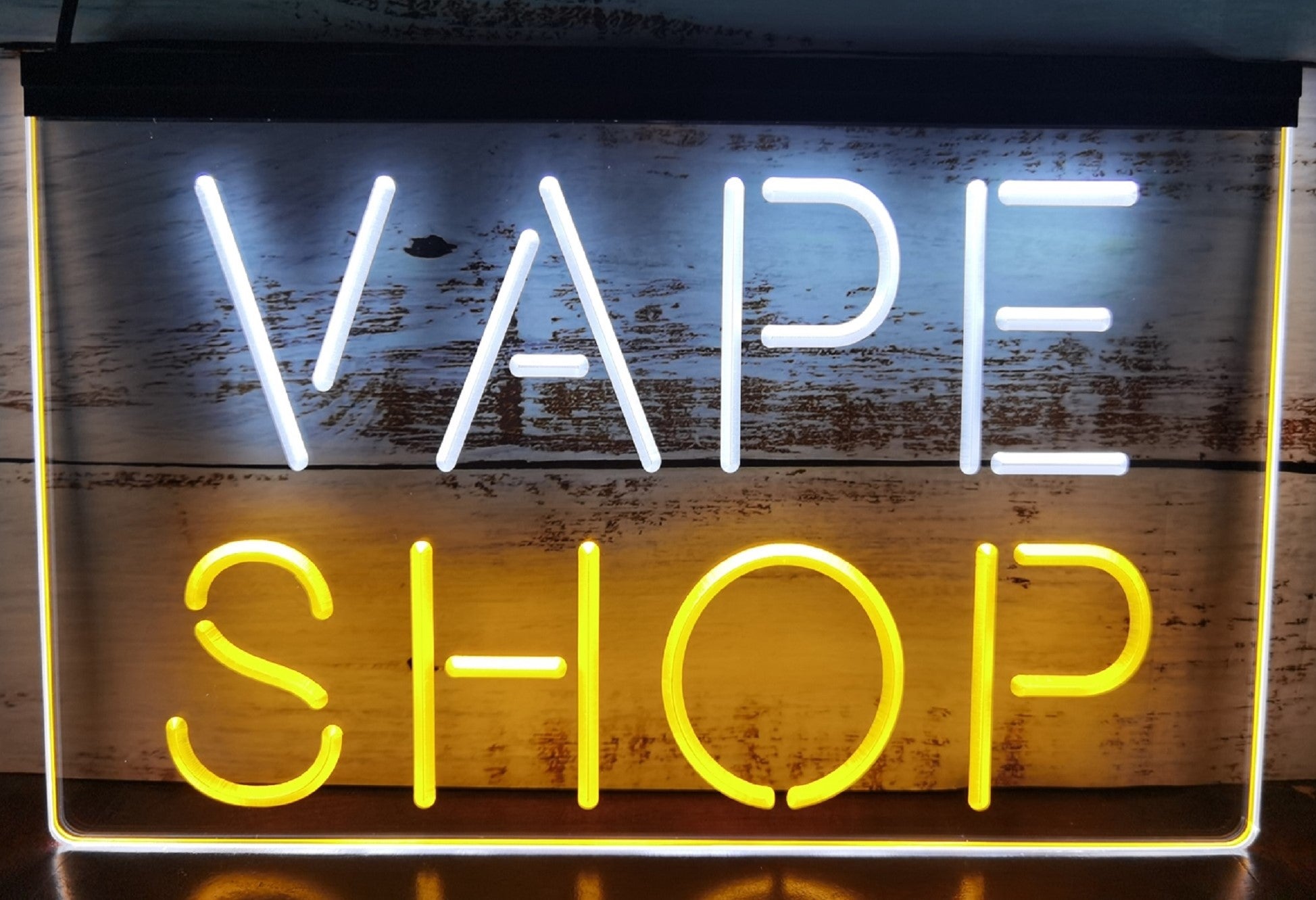 Vape Shop Led Neon Sign Dual Color Smoke Vape Shop Wall Or Desktop Decor