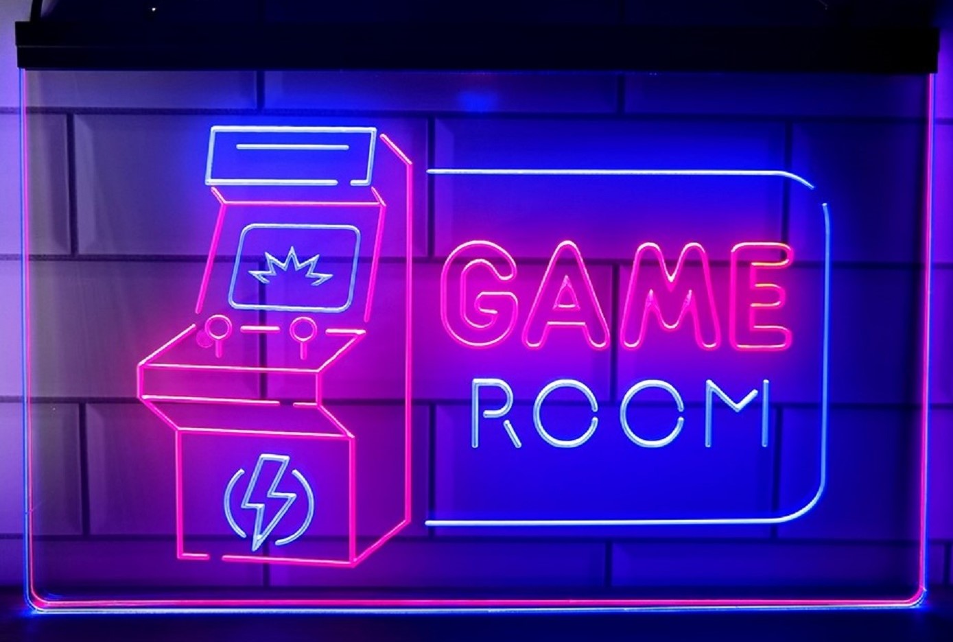 Game Room Arcade Led Neon Sign Dual Color Arcade Pinball Shop Decor