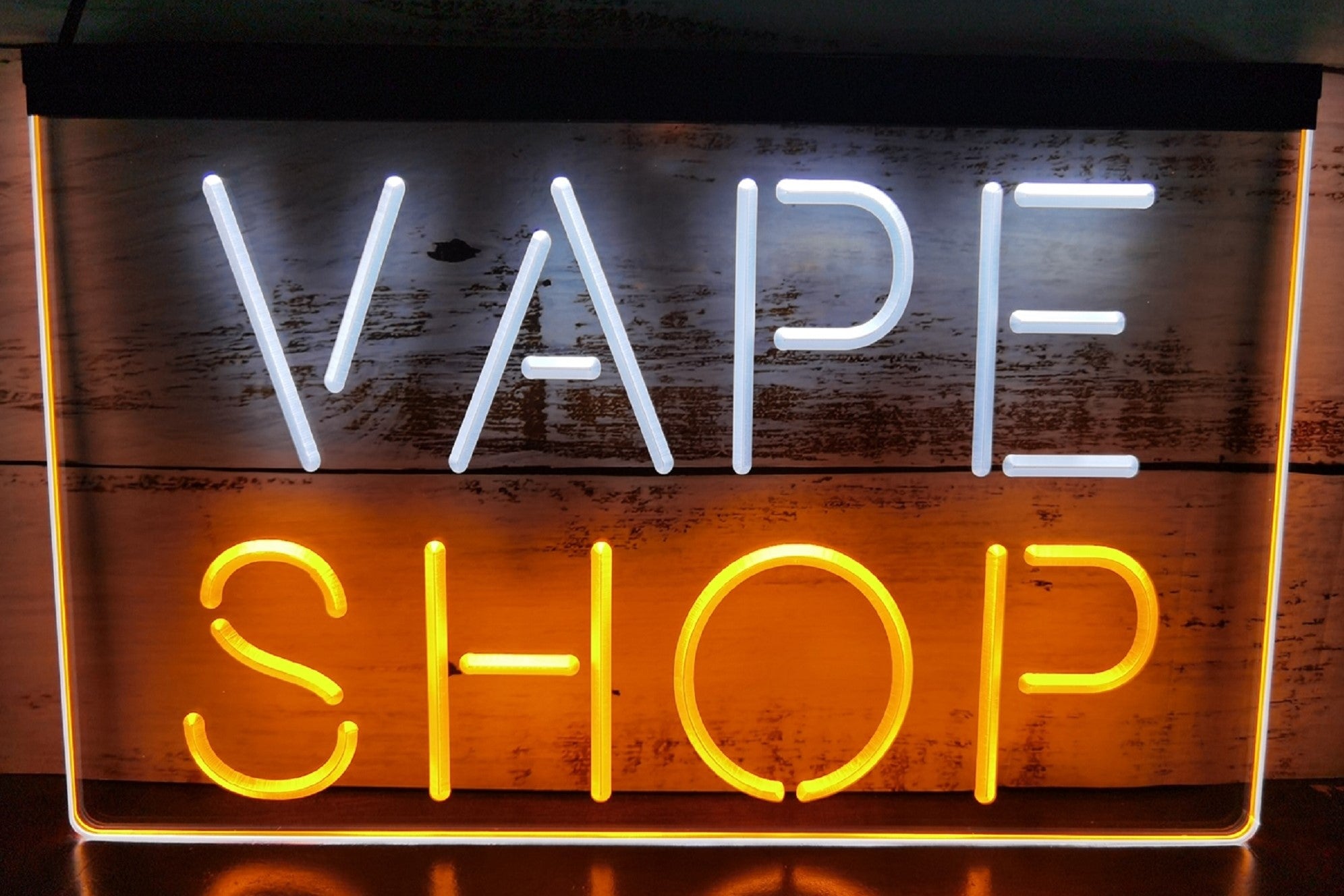 Vape Shop Led Neon Sign Dual Color Smoke Vape Shop Wall Or Desktop Decor