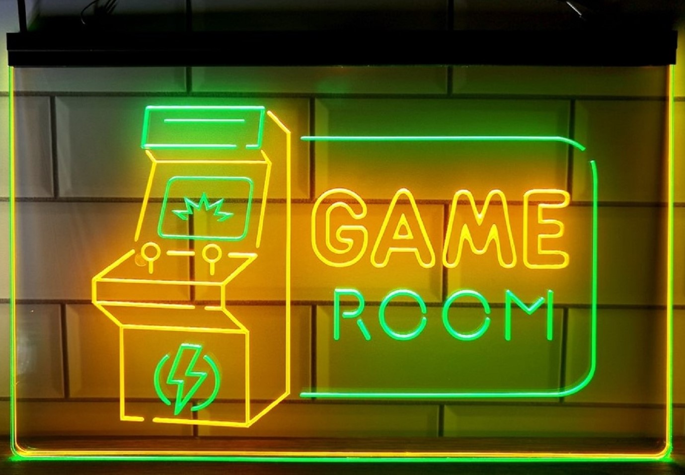 Game Room Arcade Led Neon Sign Dual Color Arcade Pinball Shop Decor
